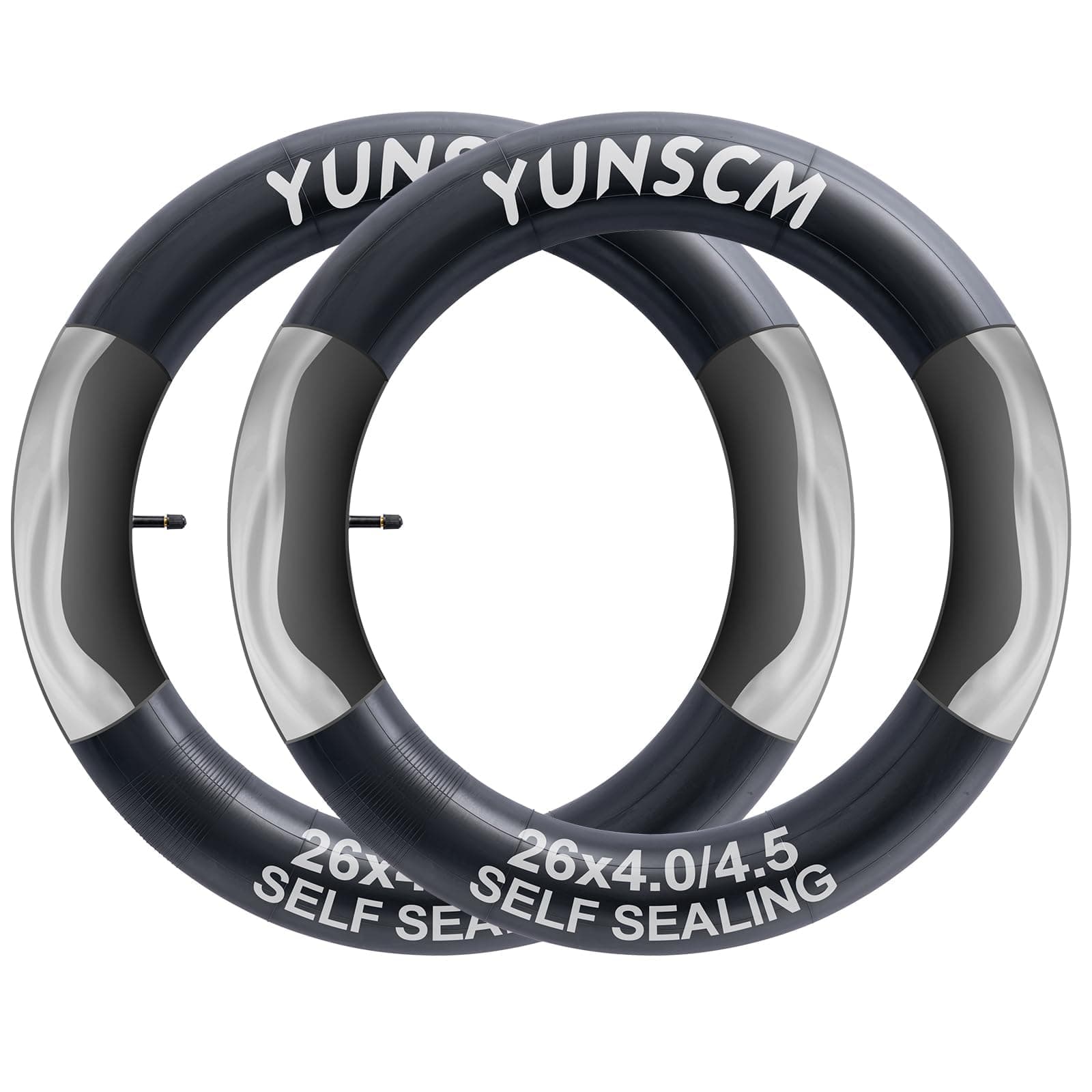 - 2-PCS 26x4 Self-Sealing Fat Bike Tubes 26 X 4.0 AV32mm Schrader Valve Super Automatic Repair, Puncture Resistant Compatible with 26X4.0 E-Bike Bicycle Tire Tubes