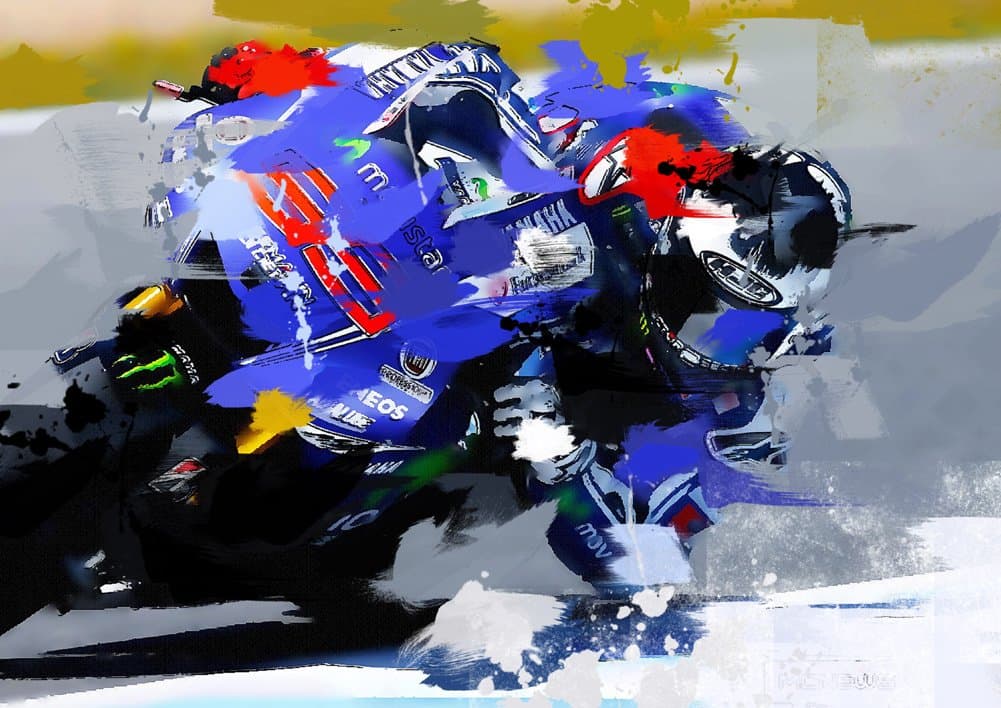 1/20 ART A4 (290mm x 210mm) Jorge Lorenzo Movistar Yamaha MOTO GP Signed Racing PICTURE Print Photo C247