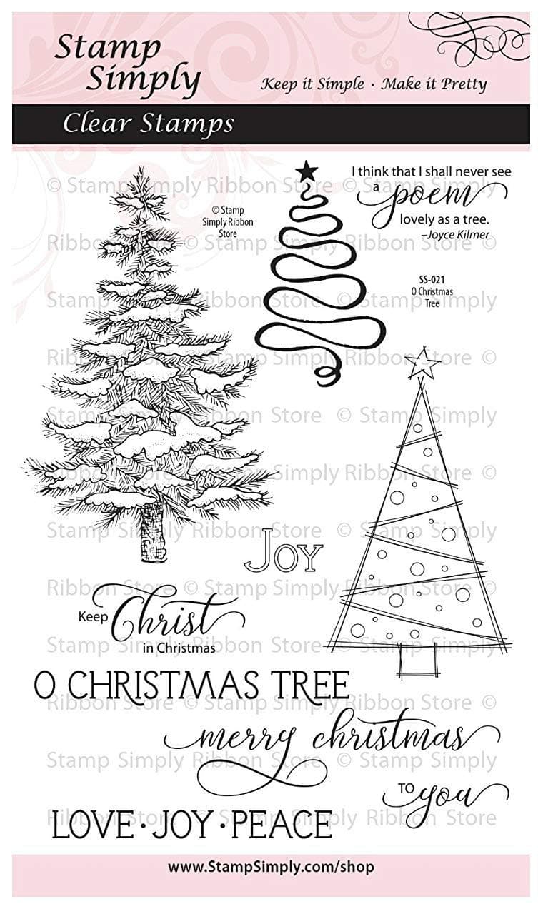 Stamp Simply Clear Stamps O Christmas Tree Christian Religious 4x6 Inch Sheet - 10 Pieces