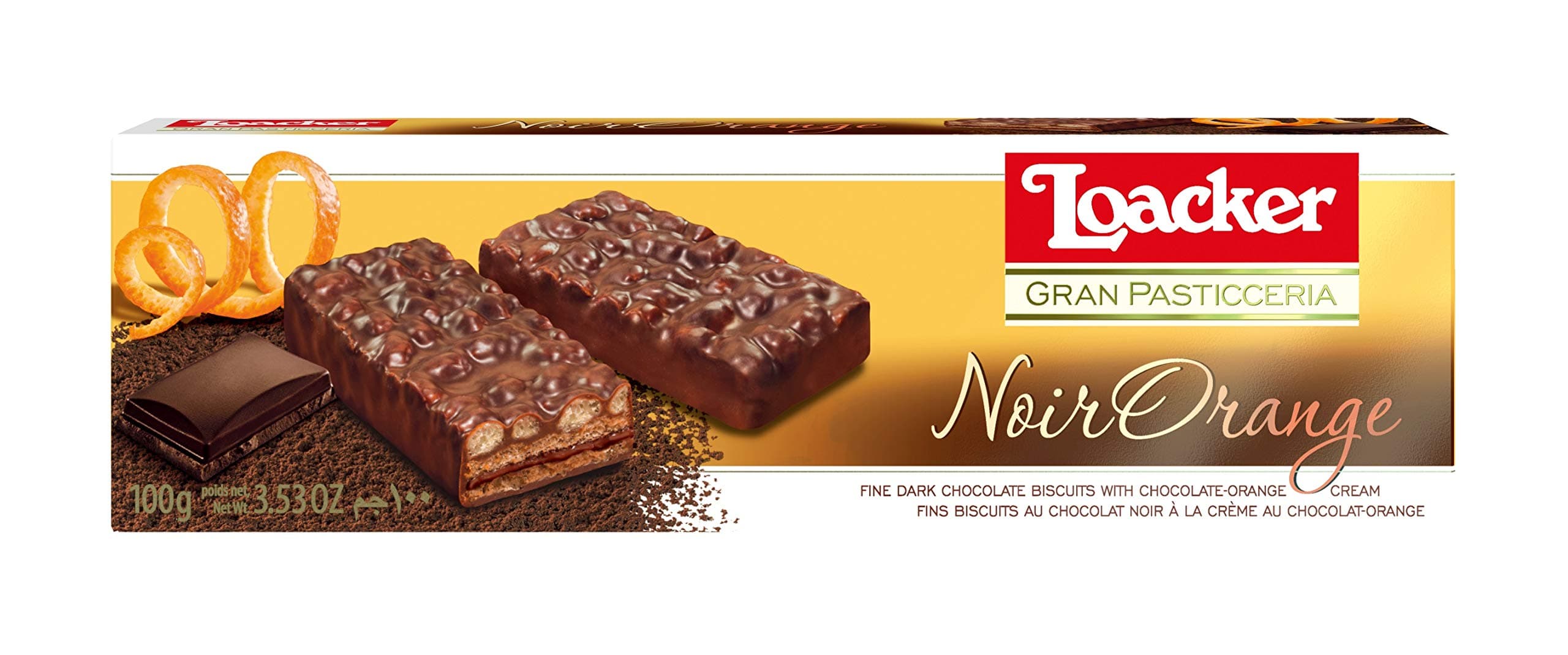 Gran Pasticceria Dark Chocolate Covered Wafers filled Orange Creme