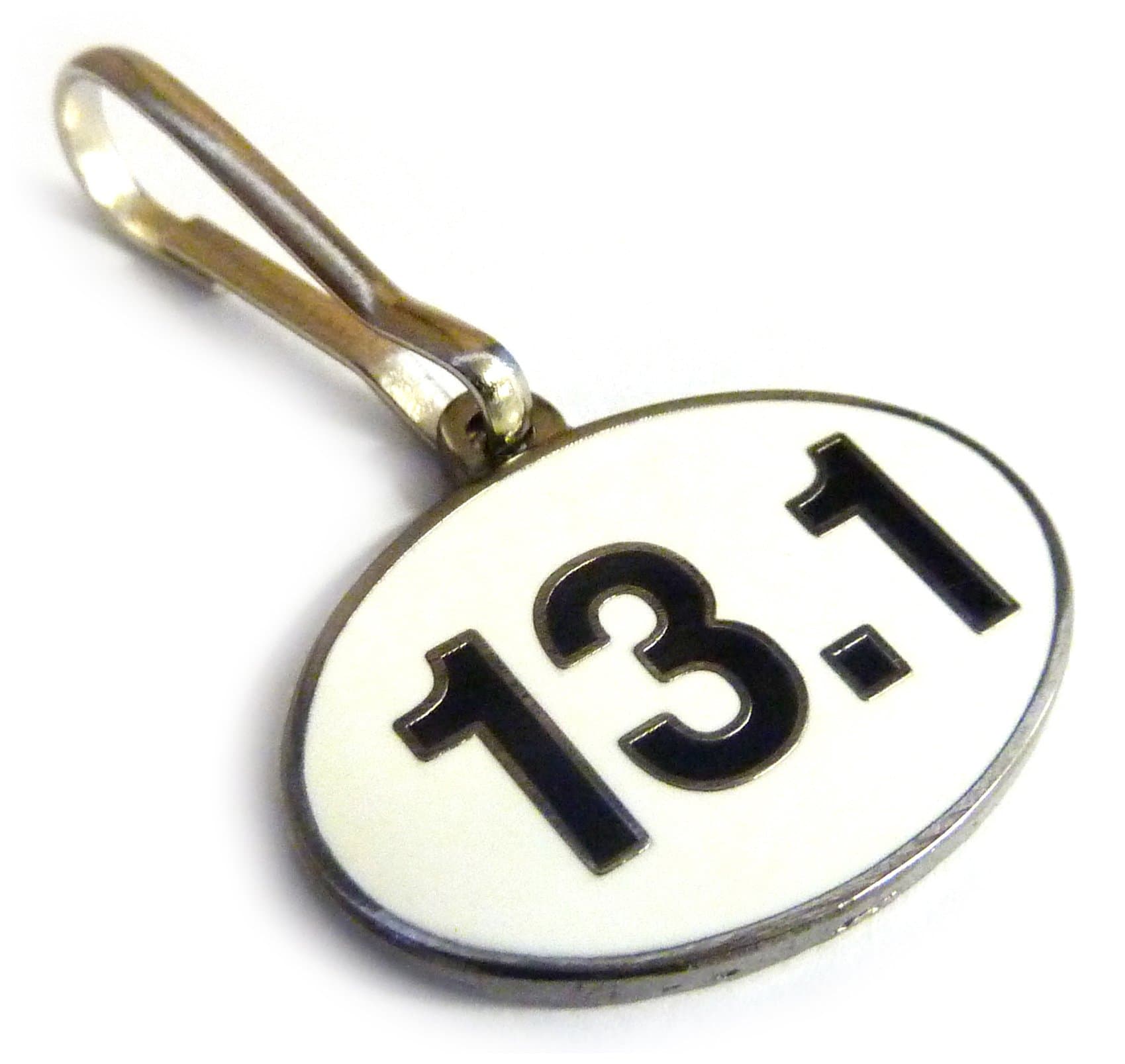 13.1 Miles Half Marathon Race Runner Jacket Vest Purse Zipper Pull Clip