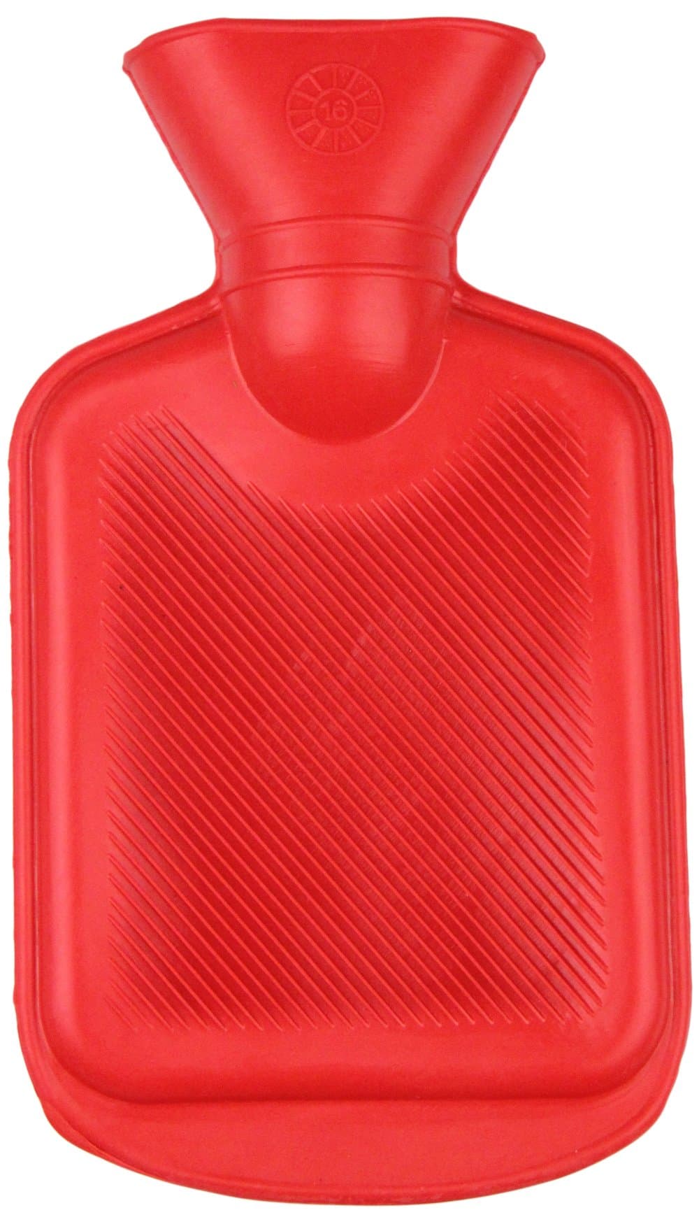 Hot Water Bottle 500ml Secure & Leak-Proof Natural Rubber Large Hot Water Bottles for Pain Relief, Hand and Foot Warmer (Red, 500ml)