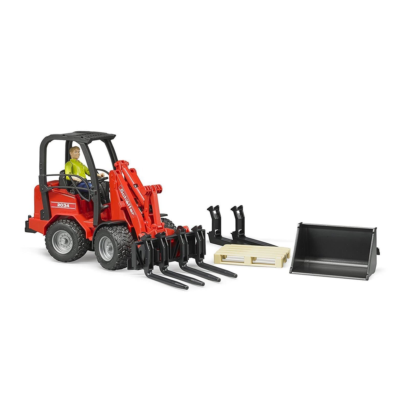 Bruder 02191 Schaeffer Compact Loader 2630 with Figure & Accessories Vehicle