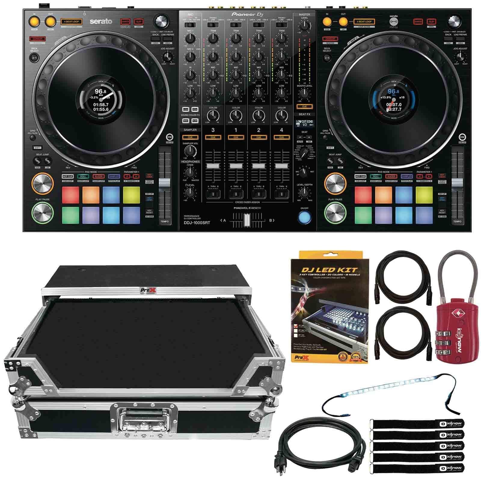 Pioneer DDJ-1000SRT 4-Channel Club DJ Controller for Serato DJ Pro w Flight Case