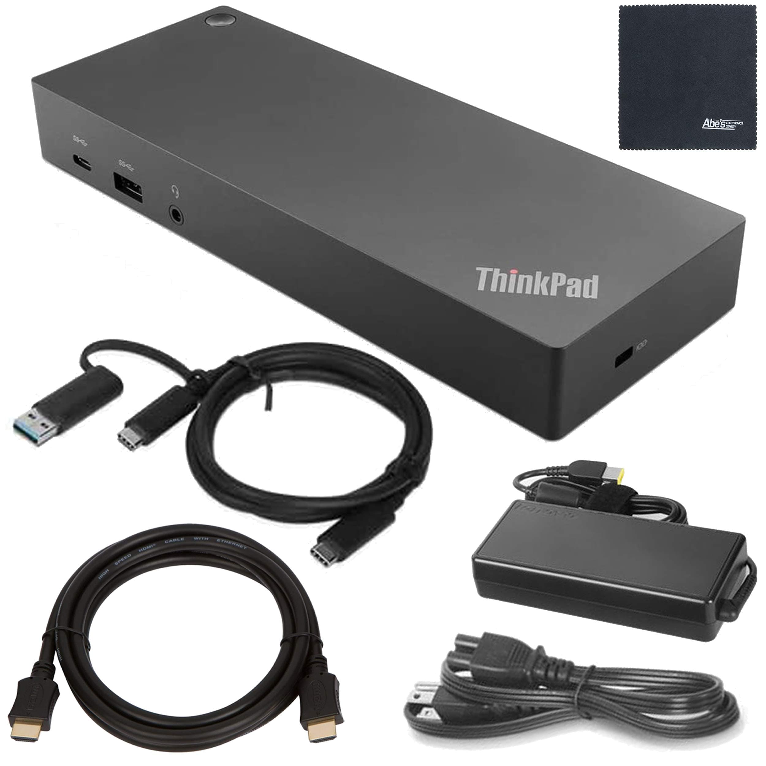 - Lenovo ThinkPad Hybrid USB-C Dock US (40AF0135US) with USB Type-A Adapter + ZoomSpeed HDMI Cable (with Ethernet) + Starter Bundle