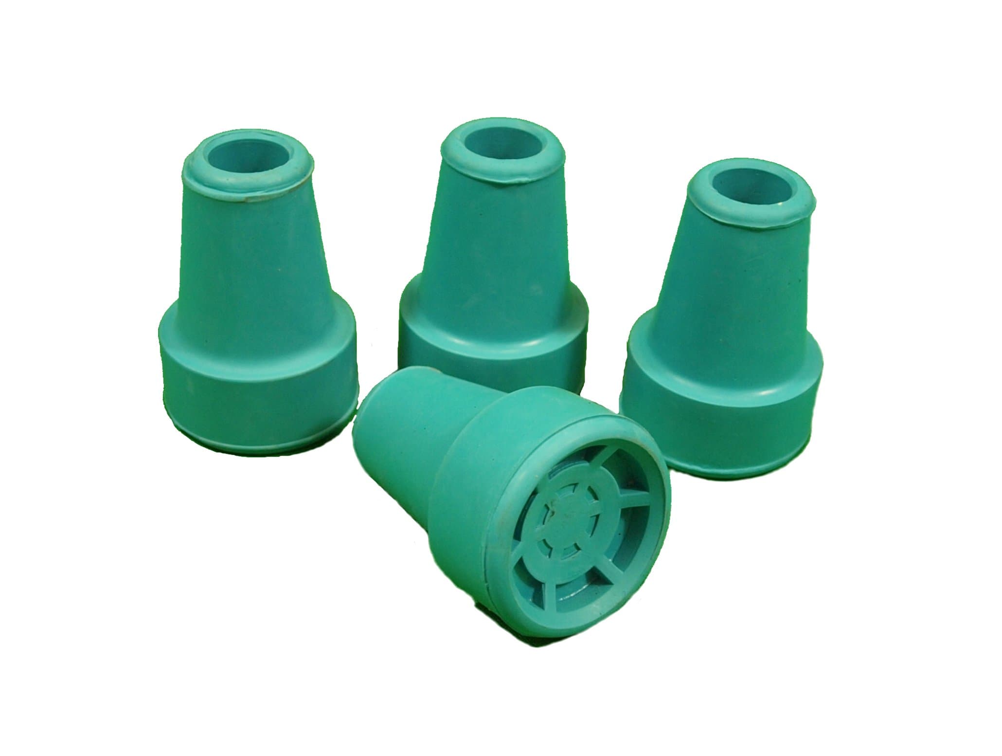 4 Green Ferrule/Suction Cap 16mm with Steel Reinforcement for Kowsky Crutches