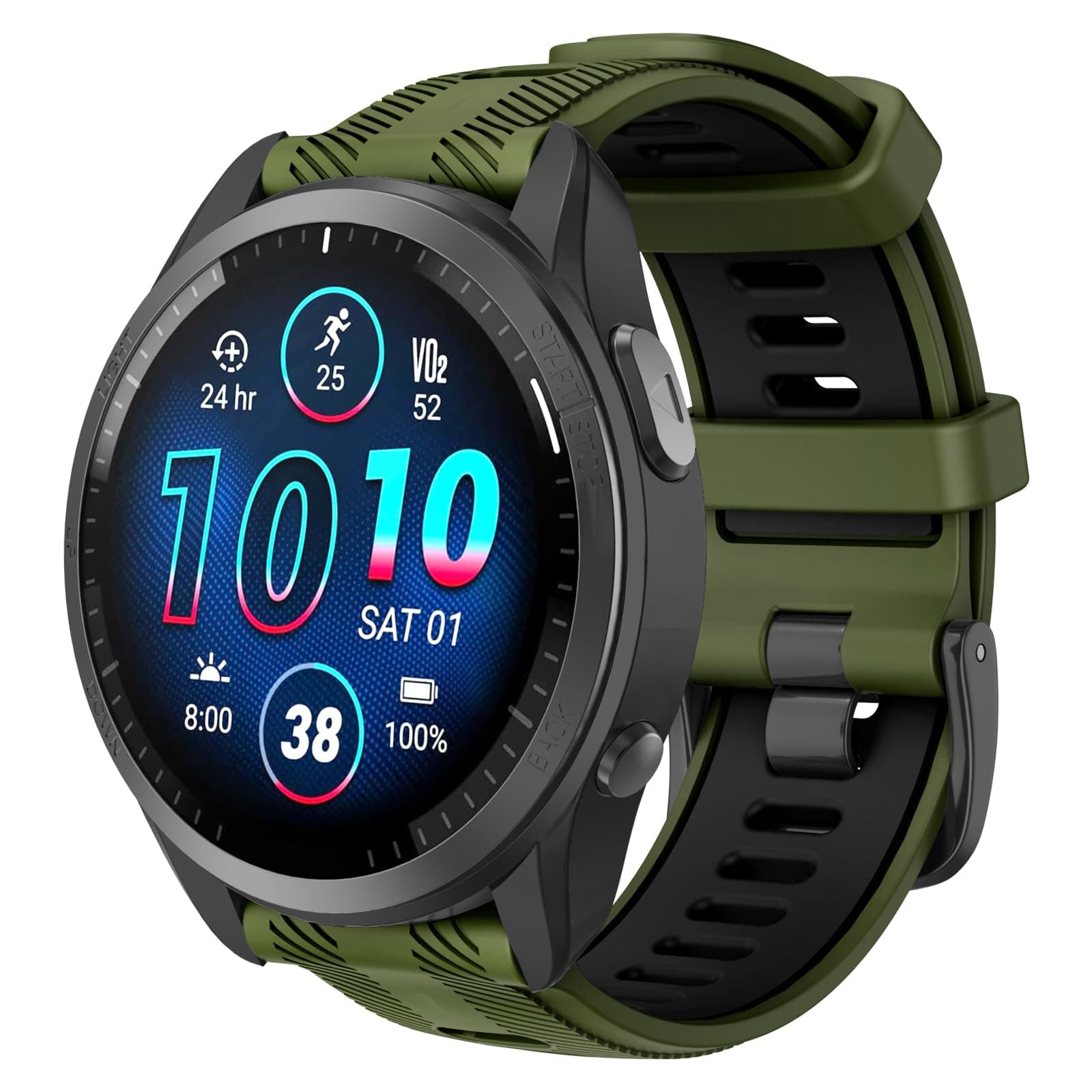 22mm Watch Strap for Garmin Forerunner 965/955, Silicone Replacement Band for Forerunner 945/935, Fenix 5