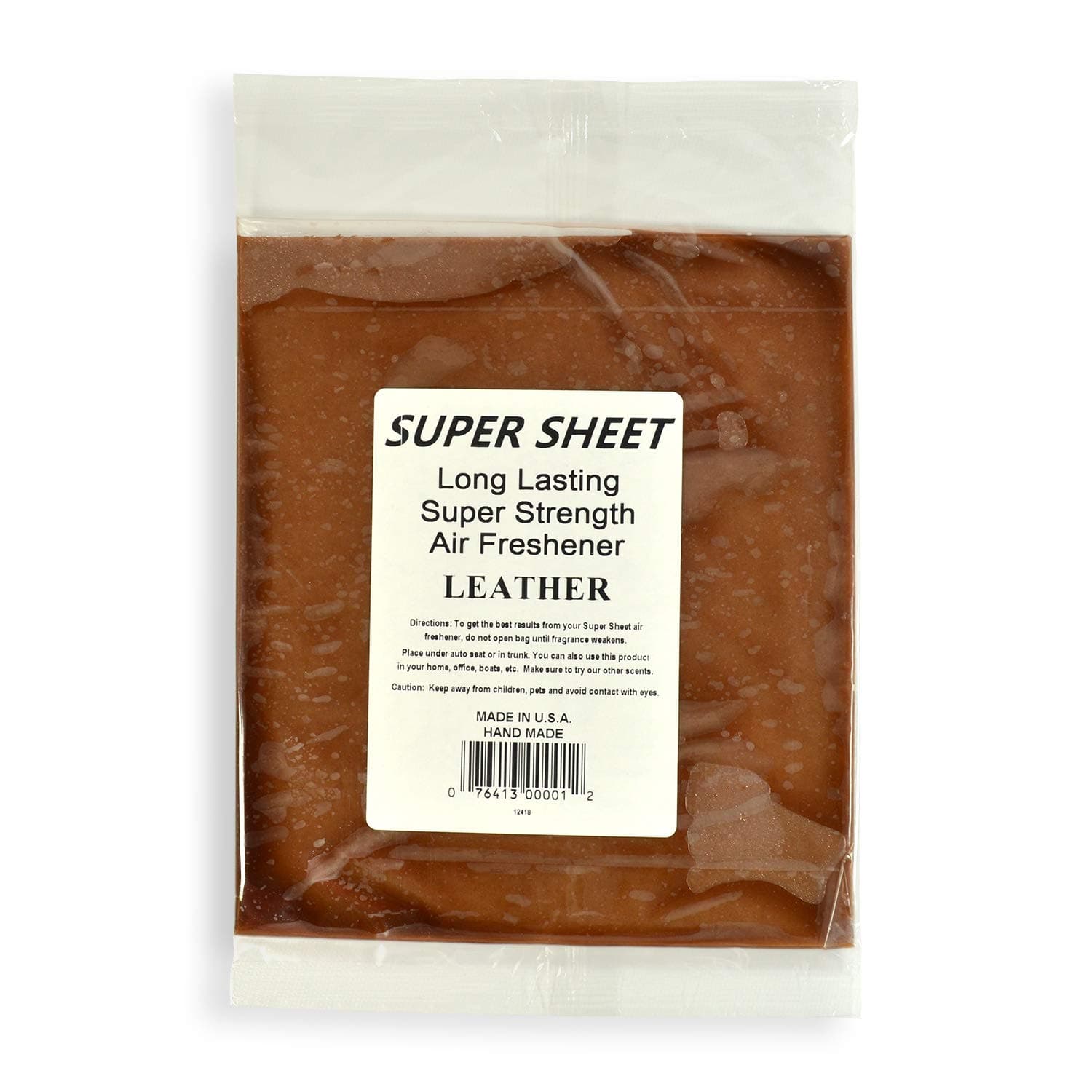 Super Sheet Large (8"x7") Under Seat Car Air Freshener (Leather)