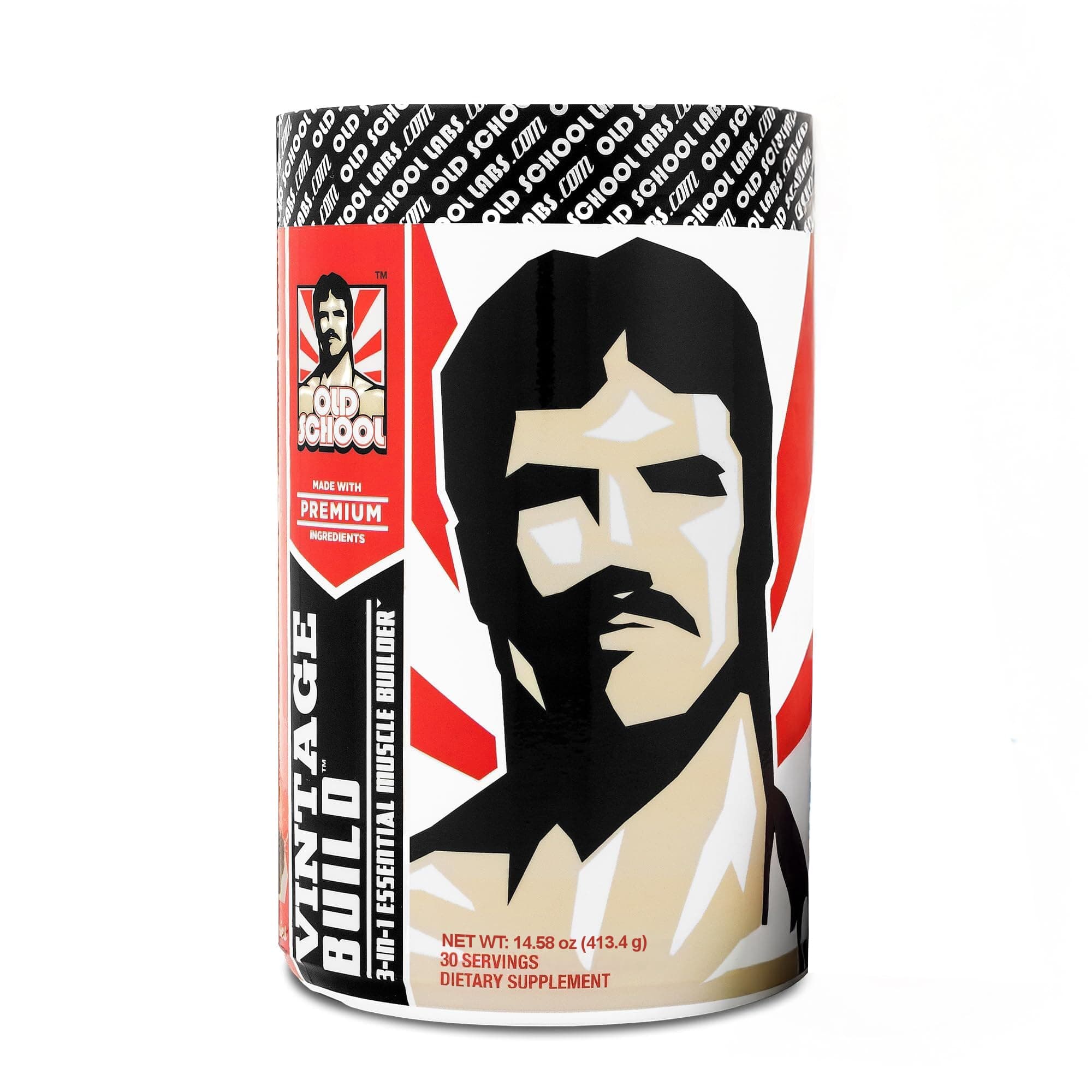 Vintage Build – Post Workout Recovery & Muscle Building Drink – Supports Muscular Strengh & Growth + Reduces Soreness – With Creatine Monohydrate, BCAAs, & L-Glutamine – Natural Flavors – 30 Servings