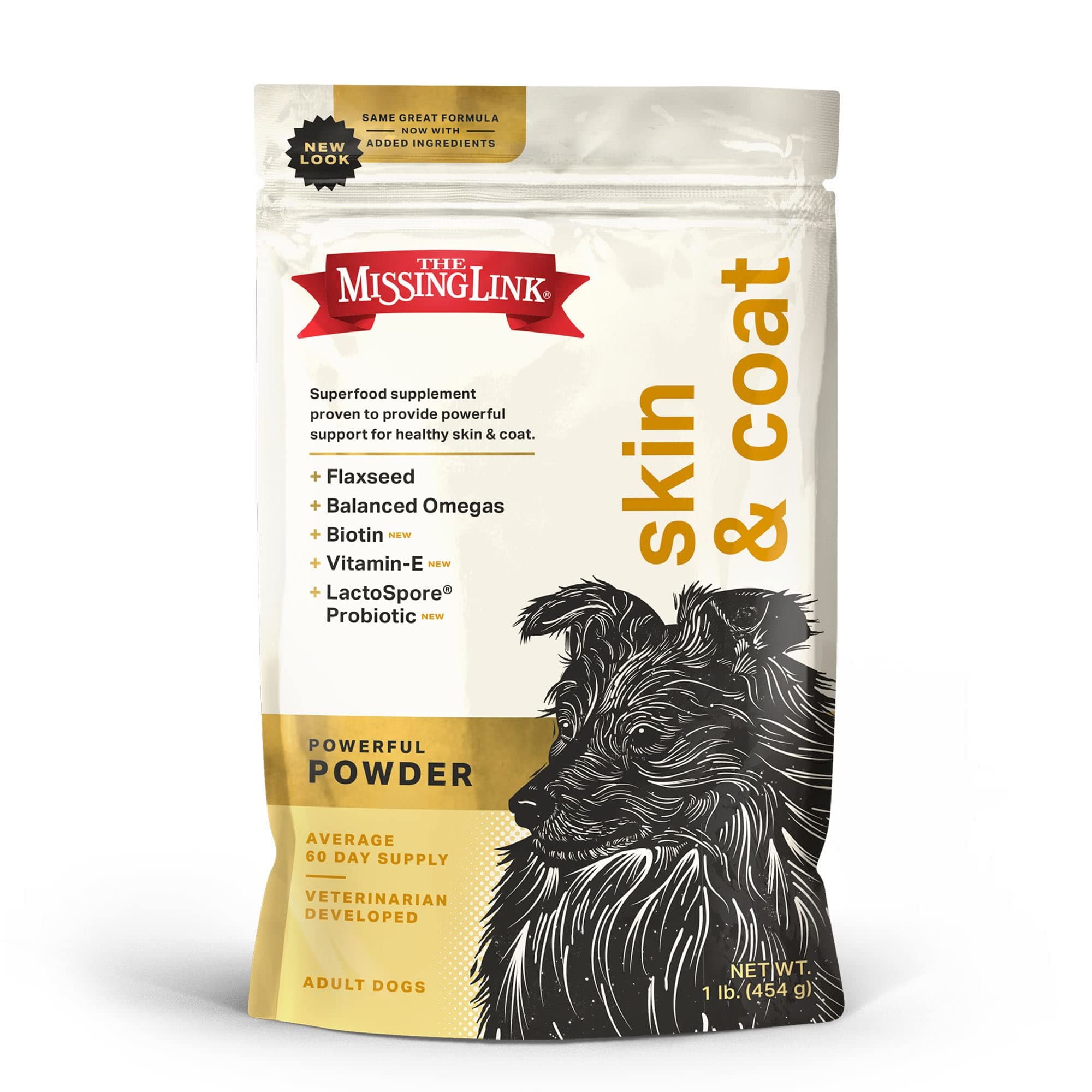 The Missing Link Skin & Coat Powder Supplement for Adult Dogs