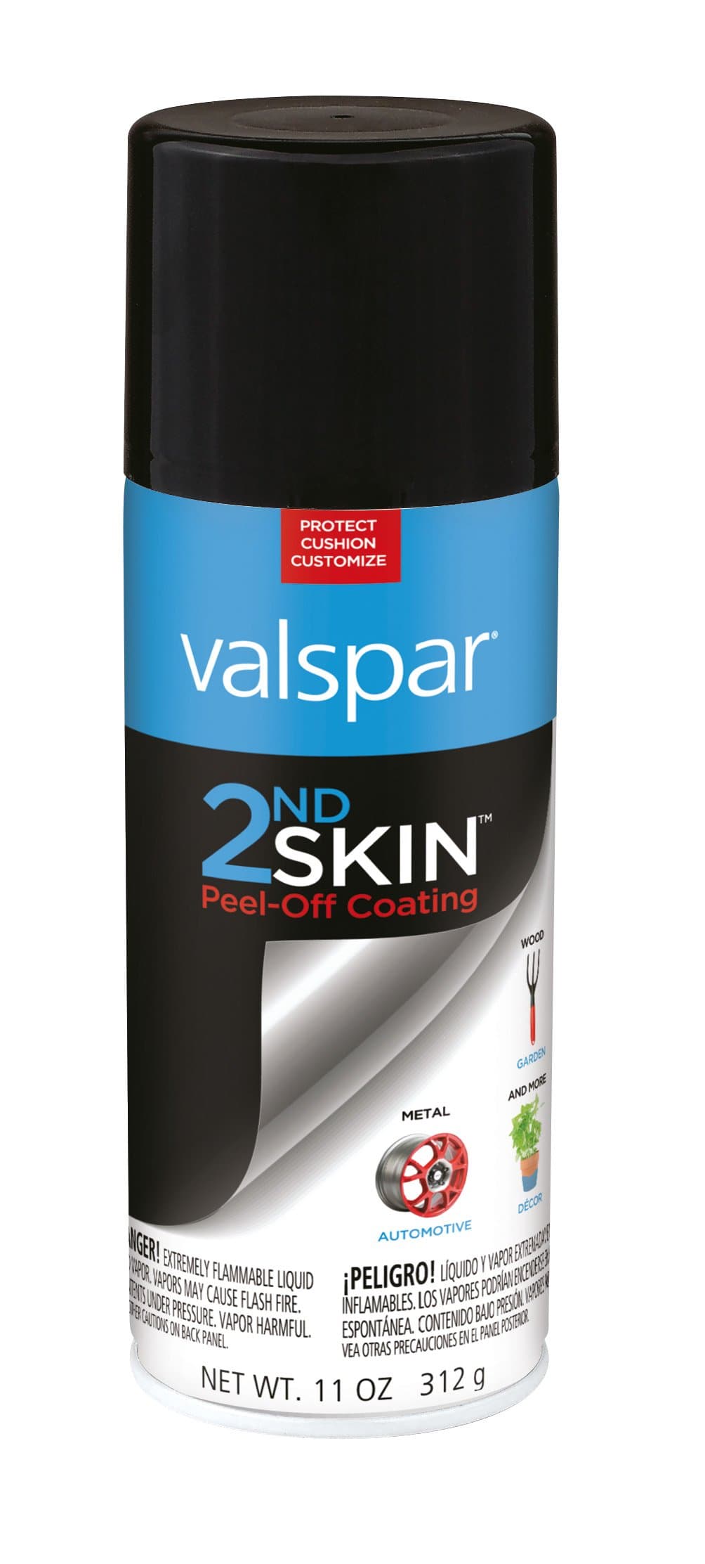 Valspar17200 2nd Skin Black Peel-Off Rubber Coating - 11 oz.