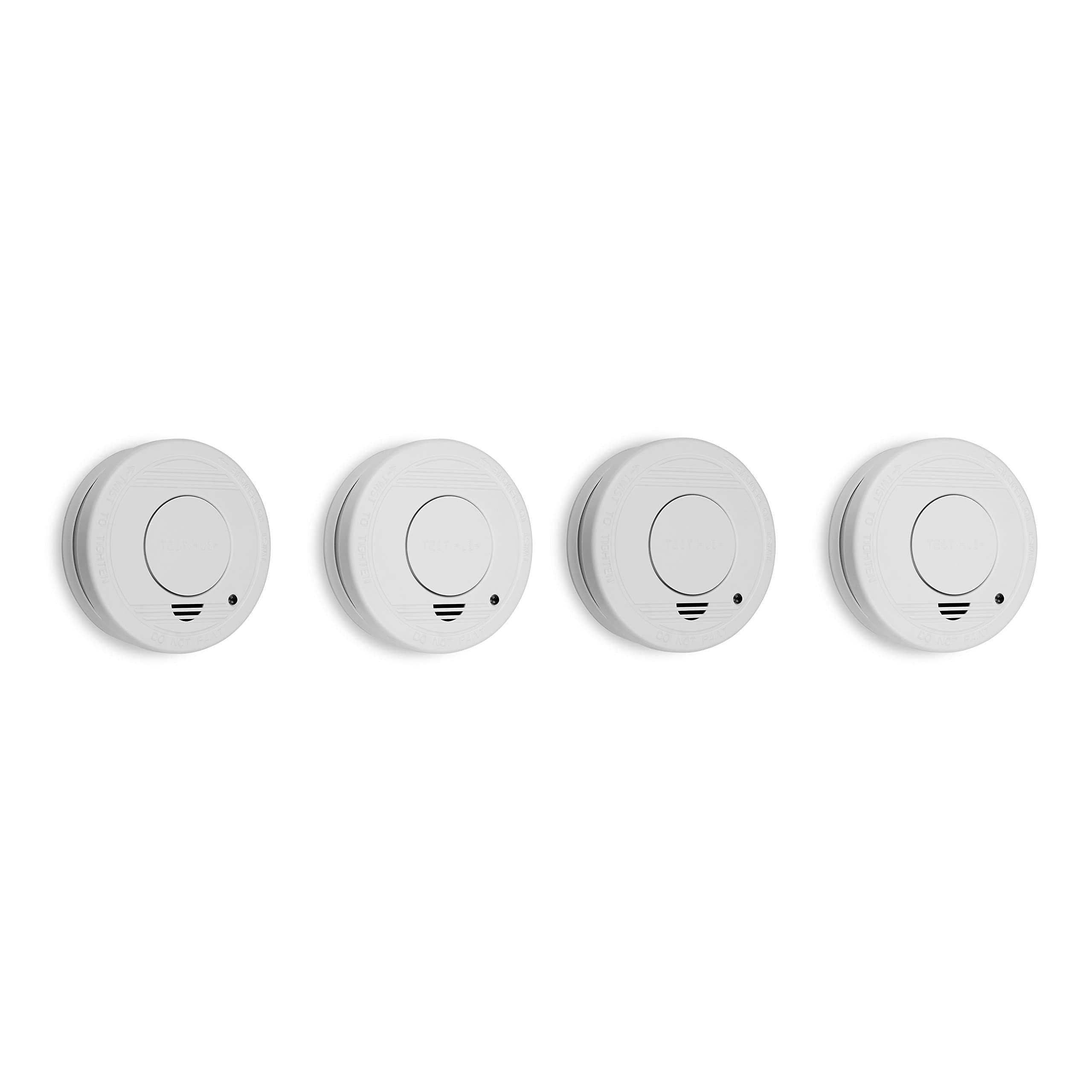 Flamingo FA25/4 Optical Smoke Detector, 1 Year Battery, 4 Pack, White