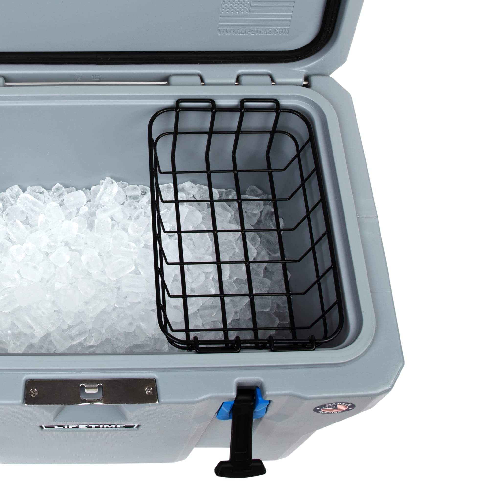 Cooler Basket for Lifetime 77 Qt, Lifetime 115 Qt Cooler, or Ozark Trail 73 Quart Ice Chest - Wire Rack Mounts Inside Cooler - Lifetime Cooler Accessories - Ozark Trail Cooler Accessories