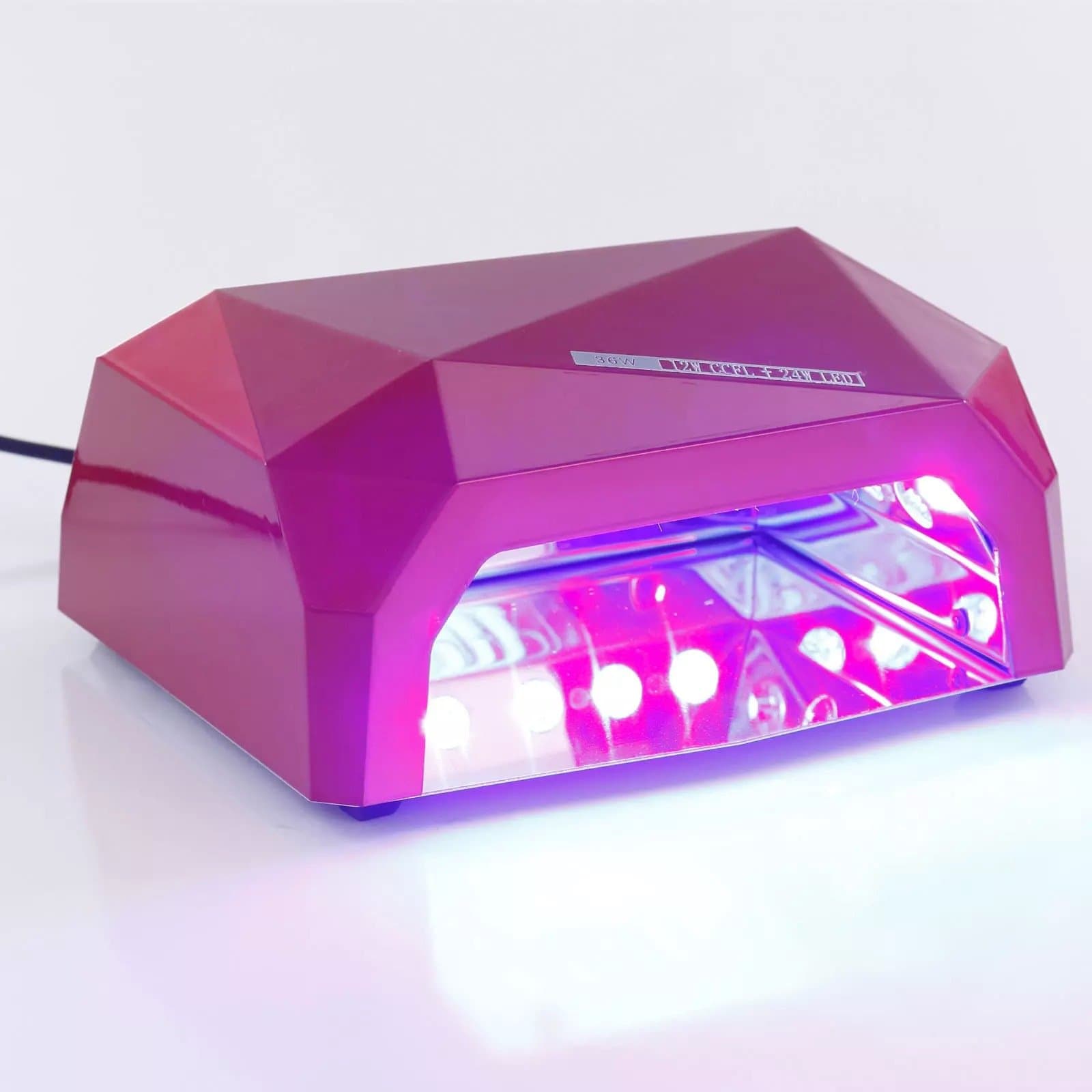 EWALKING 36W UV Nail Dryer inductive switch Manicure Machine Diamond Shaped CCFL & LED UV Nail Lamp Both for Home Use and Professional Beauty Nail Salon (36W inductive)