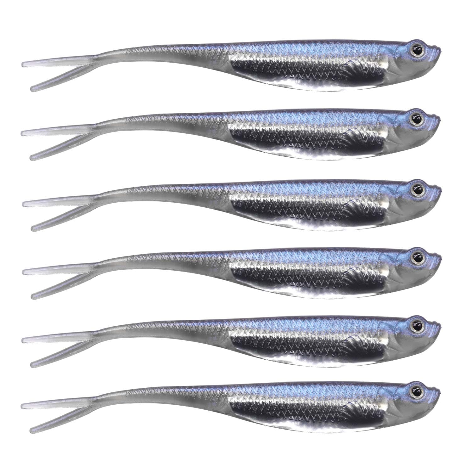 QualyQualy Soft Plastic Swimbaits Jerk Bait Lures Pike Lure Shad Minnow Lures Shad Bait Dropshot Lure Saltwater Freshwater Fishing Lures For Pike Perch Trout Bass 7.5cm/6pcs 10cm/5pcs 12cm/5pcs