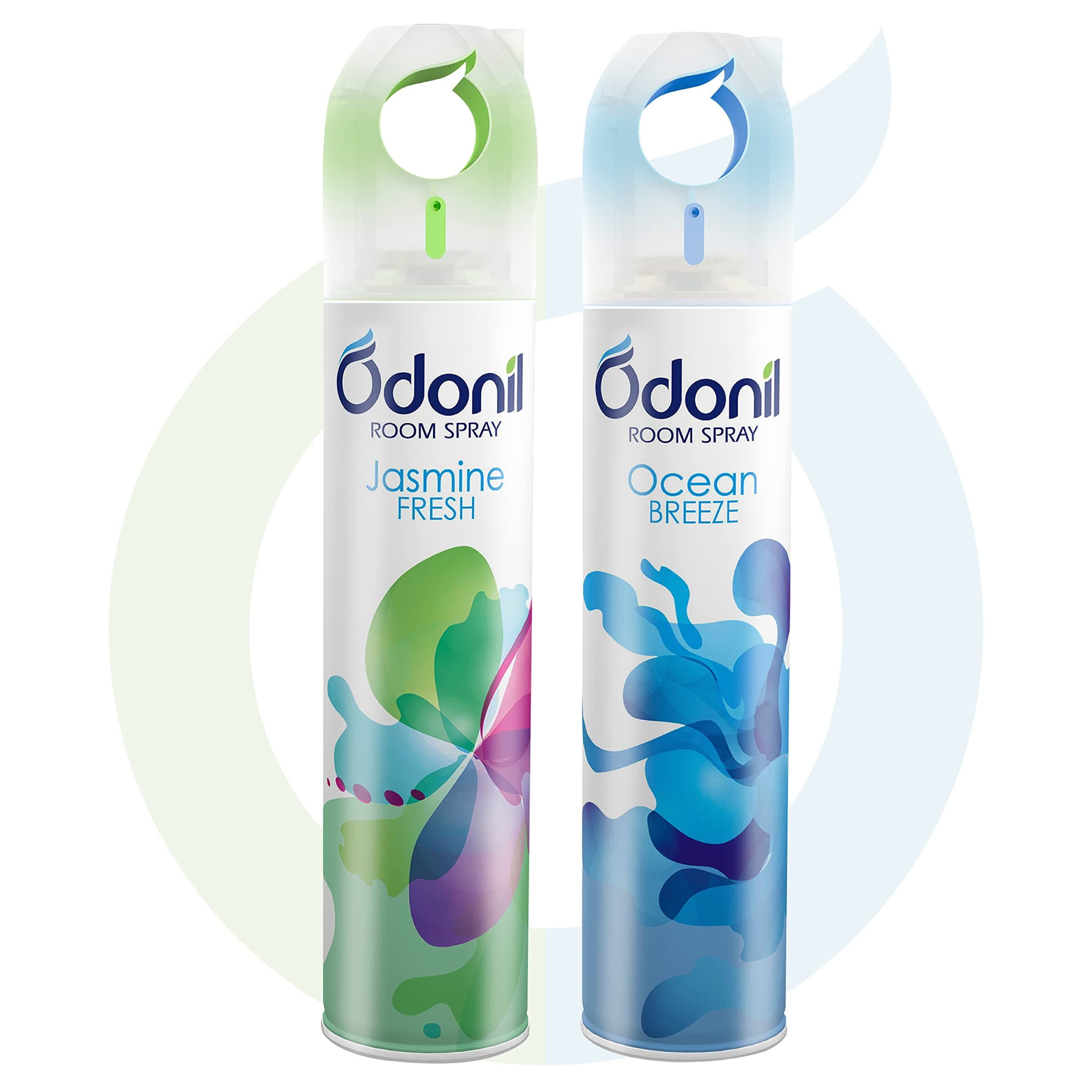 Air Freshener Room Spray - 440 ml Combo (Pack of 2, 220ml each) | Jasmine Fresh & Ocean Breeze | Nature Inspired Fragrance for Home & Office | Long Lasting Fragrance | Instant Freshness