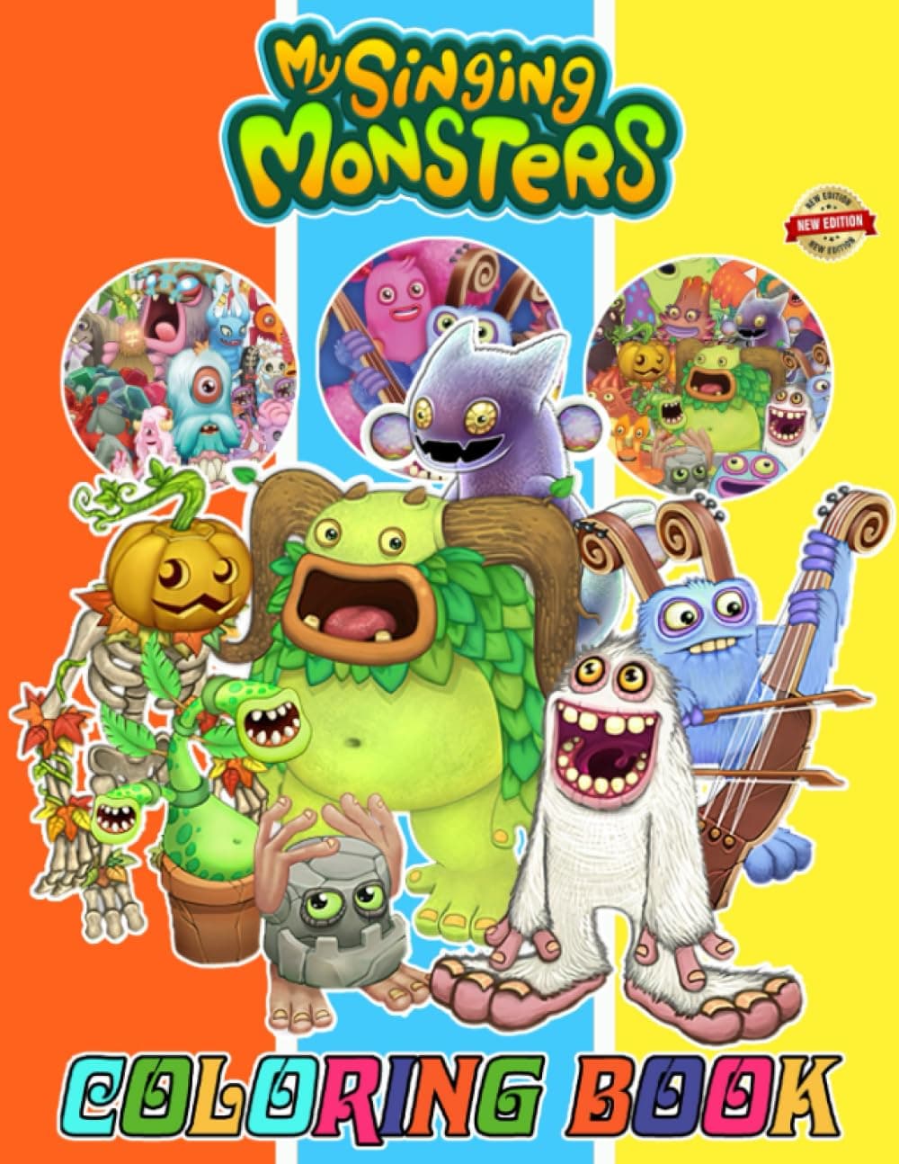 My si.ng@in.g monsters Coloring Book: 50+ Great Coloring Pages For Kids, Teens, Adults. Beautiful And Exclusive Illustrations Of Your Favorite ... Create Your Masterpieces. Size 8.5 x 11 inch