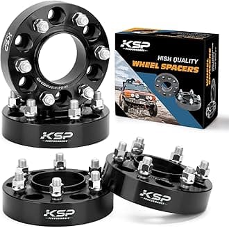 KSP 6x135 to 6x135 Wheel Spacers for F150, 1.5in（38mm） Hubcentric 6 Lug Wheel Adapters for 2015-2023 F150 Expedition,Navigator with M14x1.5 Studs and 87.1mm Hub Bore, 4pcs Black