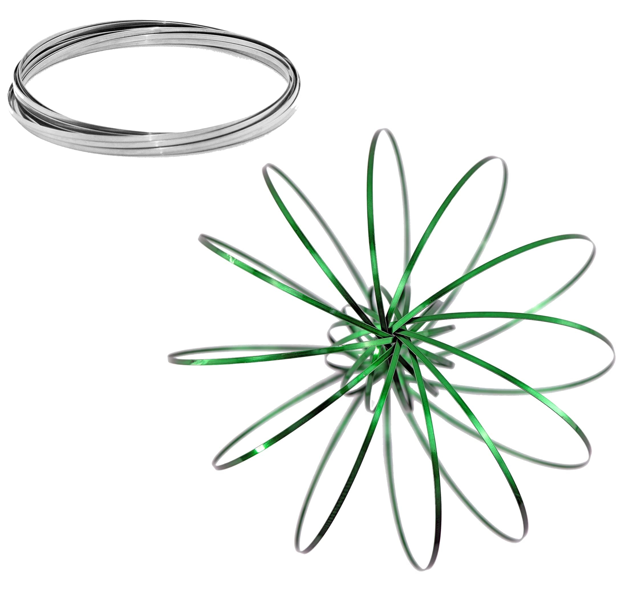 Iconikal 2-Pack Magical Stainless Steel Arm Flow Rings Magic Bracelets Arm Magic Kinetic Spring