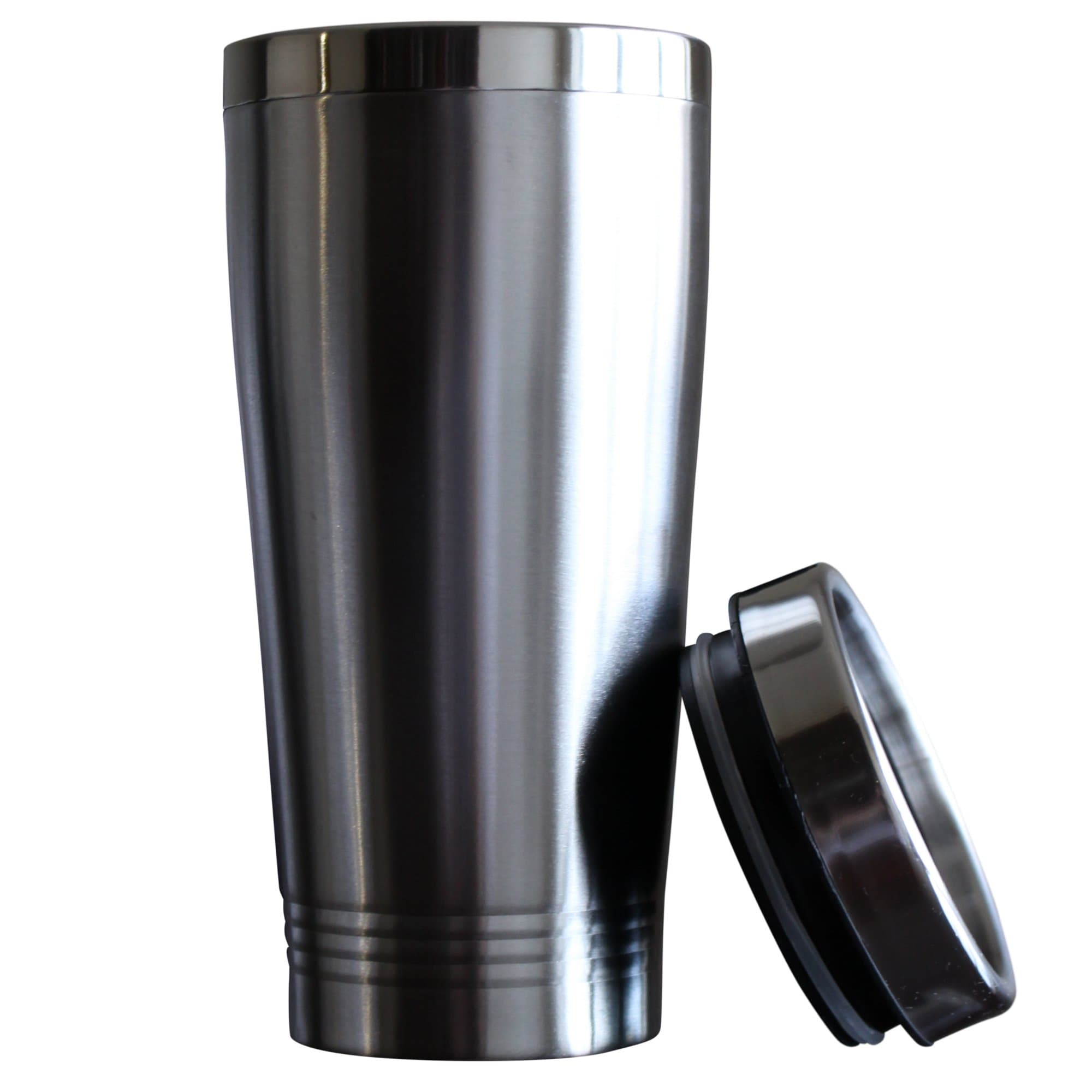 Travel Coffee Mug Stainless Steel with Easy Clean Sliding Lid by Spoonoh - Double Wall Vacuum Insulated Tumbler - Best Thermos for Hot and Cold Drinks - Modern Designed 16Oz Tea or Coffee Cup