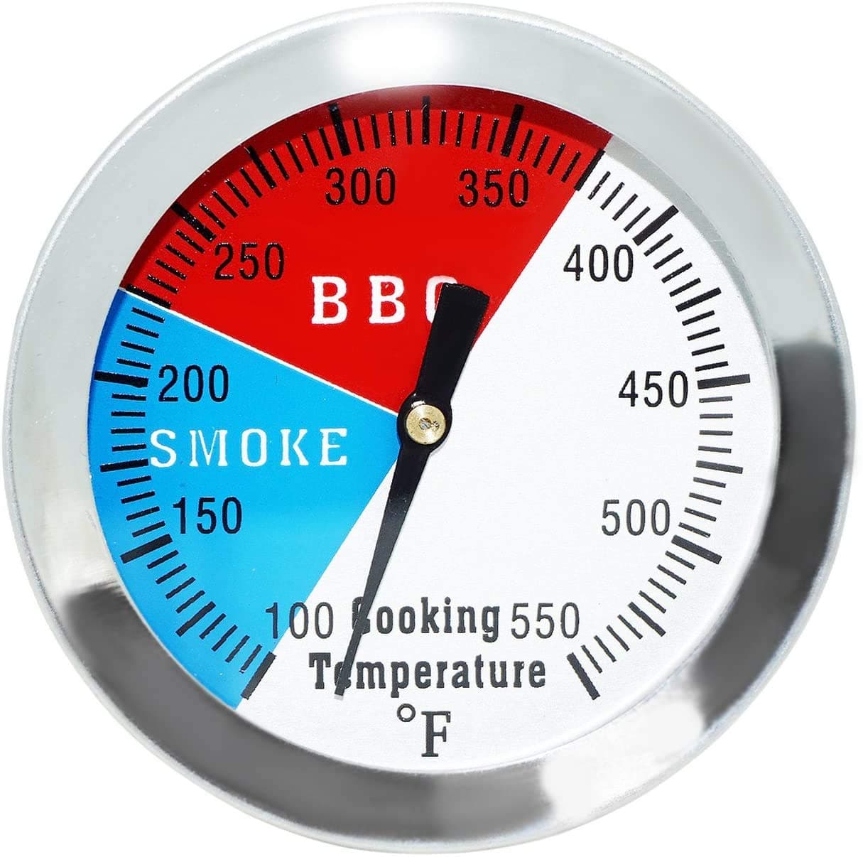 2 inch BBQ Thermometer Gauge Charcoal Pit Smoker Temp Gauge, Heat Indicator Temp Thermometer for Wood Charcoal Grill Pit