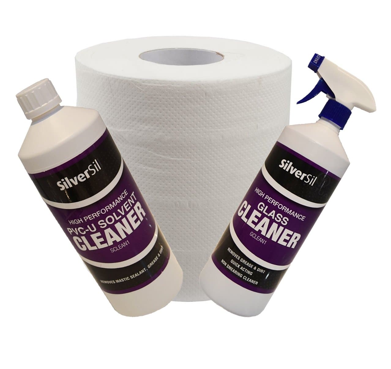 Industrial Cleaning Bundle - Solvent and Glass Cleaner with Tissue