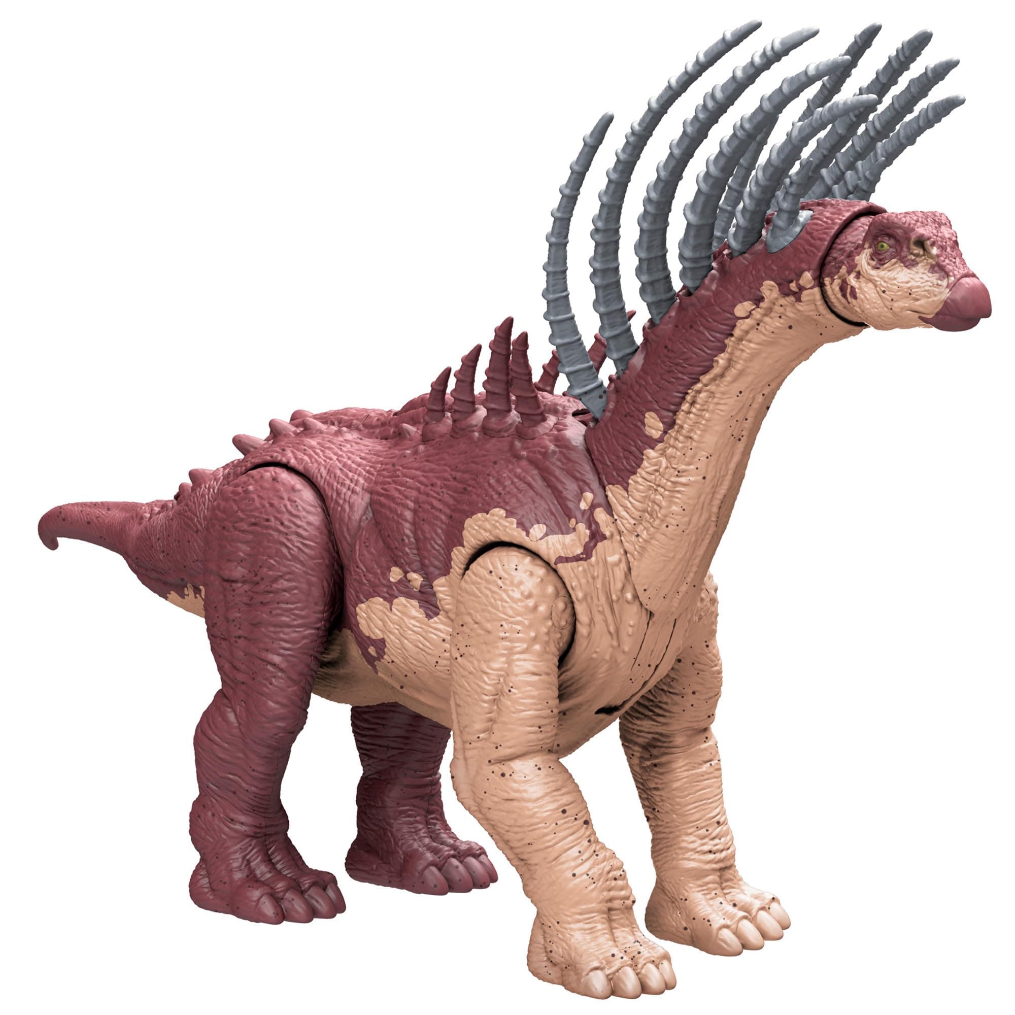 Mattel Jurassic World Big Action! Bajadasaurus HTK80 Children's Figure, Dinosaur Toy, Total Length: Approx. 14.0 inches (35.6 cm), Ages 4 and up, Brown