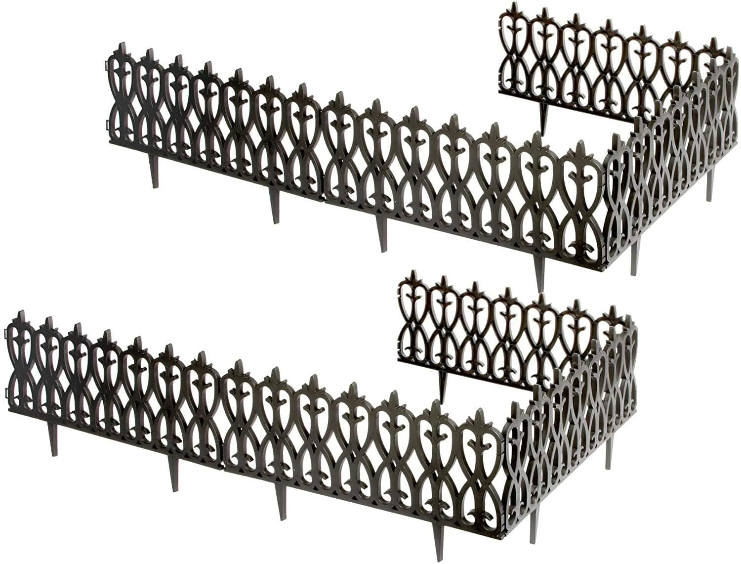French Inspired Black Border Fencing - 2 Sets (4 pieces per set)
