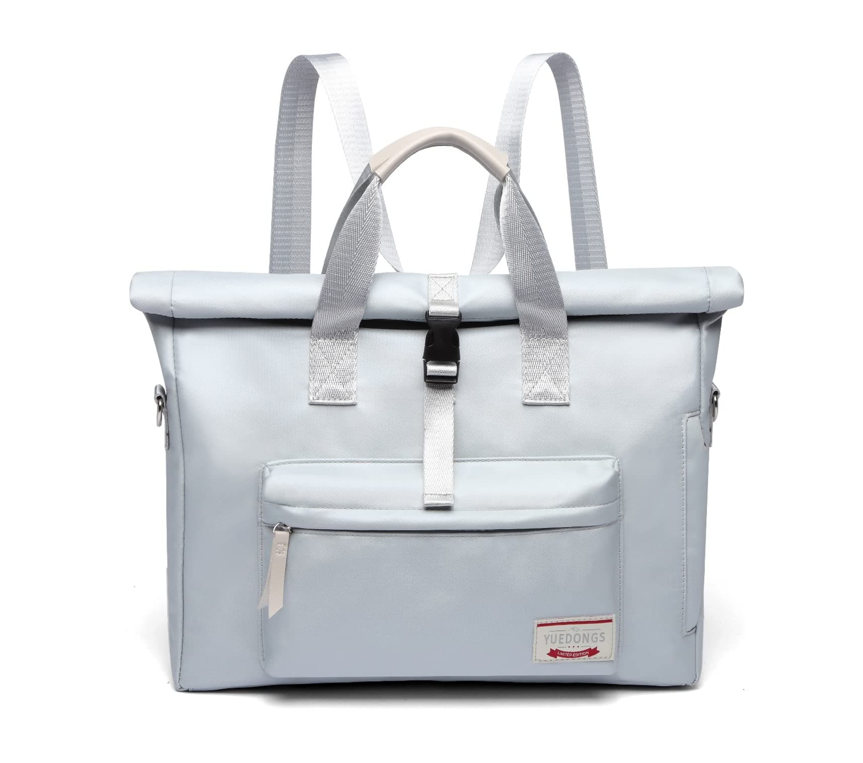 WxnowConvertible Briefcase Backpack Messenger Laptop Bag Business Briefcase Wide Top Open Casual Bag for Travel Work College, Glacier Blue