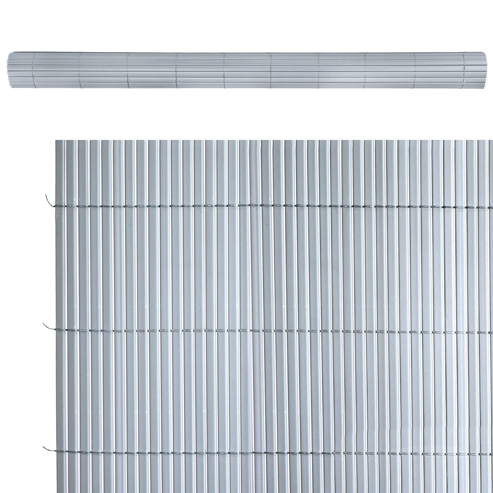 Ldk Garden Lola Derek – Cañizo Artificial thatching Concealment for Garden privacy, 300 x 100 x 20 cm, Grey