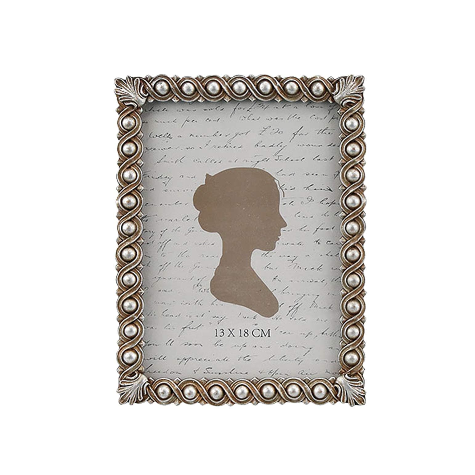 AELS 5x7 Inch Vintage Picture Frame, Elegant Luxury Antique Photo Frames with Glass Front, Photo Display, Tabletop Wall Hanging, Gift Ideas, Pearl Pattern