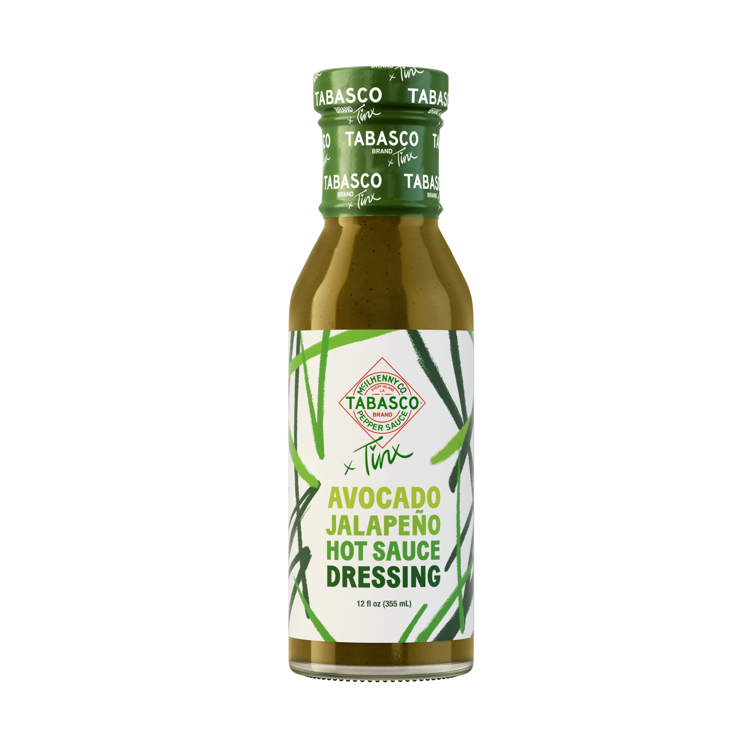 TABASCO® Brand x TINX Avocado Jalapeño Hot Sauce Dressing, 12 oz (Pack of 1)