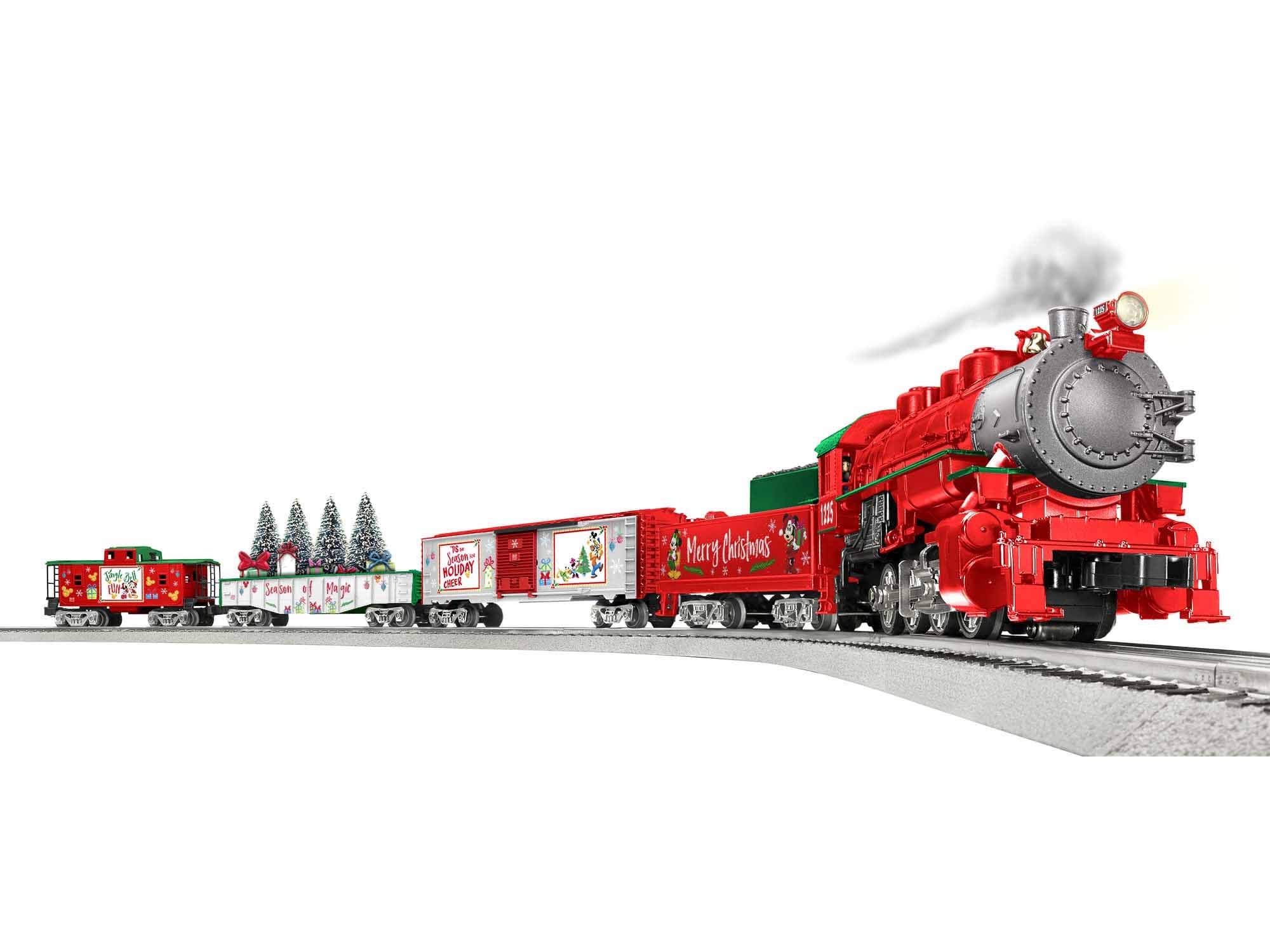Disney Christmas LionChief 0-8-0 Set with Bluetooth Capability, Electric O Gauge Model Train Set with Remote 0.5 Liters