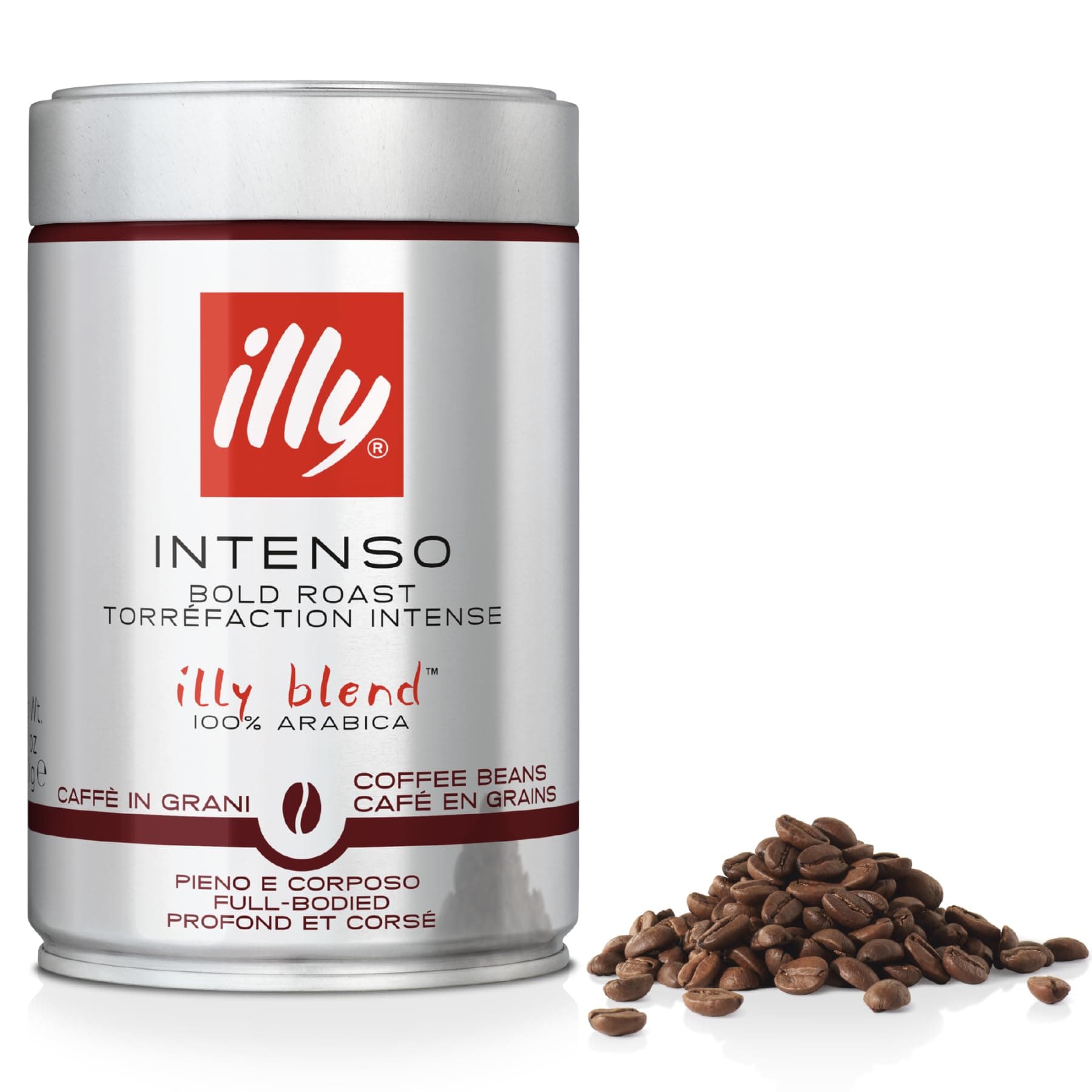 Intenso Coffee Beans, Dark Roast, 100% Arabica, Ideal for Moka Pots, Filter, Espresso & Lungo, 250g Tin