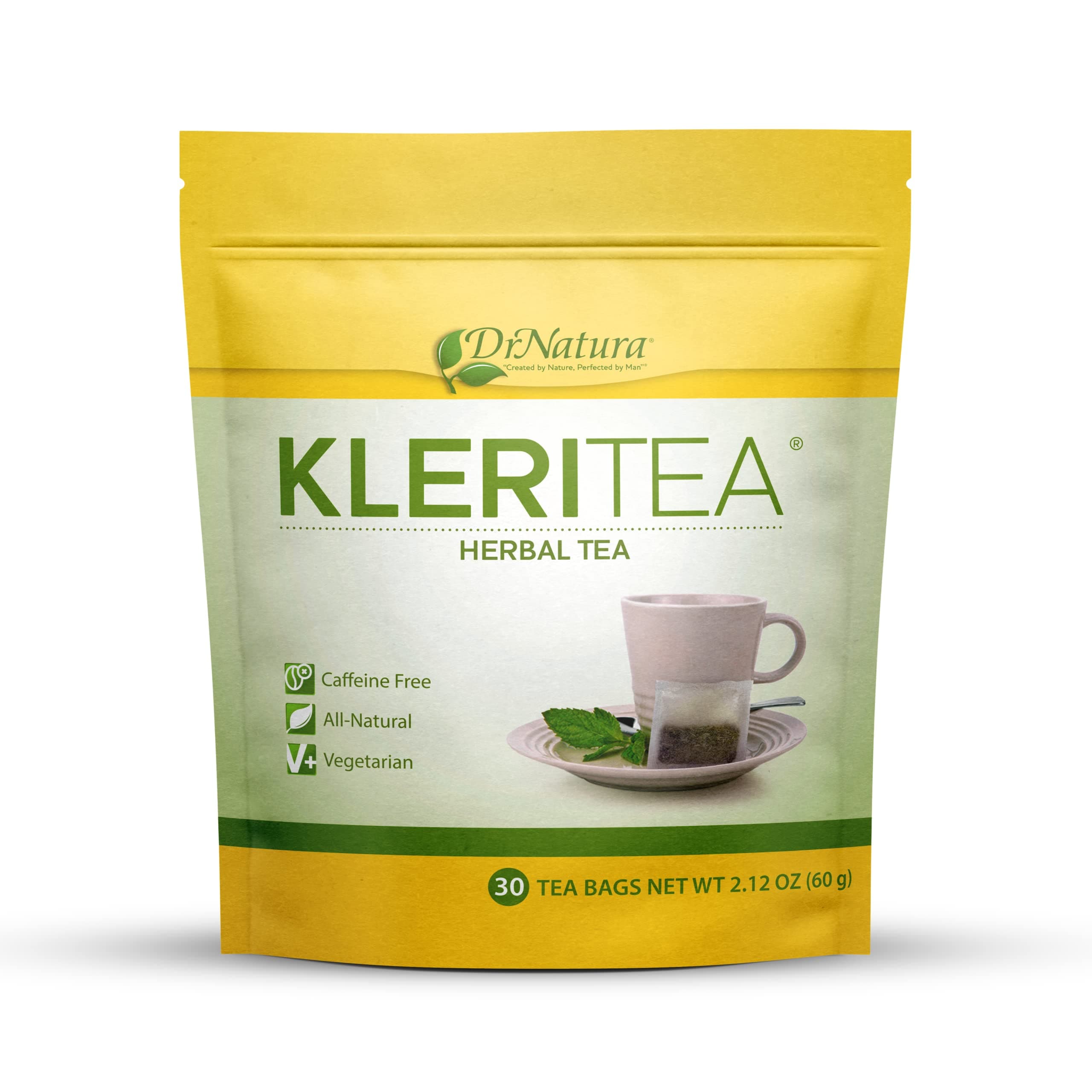 DrNatura KleriTea® Herbal Tea, Caffeine-Free Herbal Tea for Gentle, Effective Bowel Stimulation - All Natural & Vegetarian, 30 Day Supply (Pack of 1)