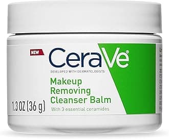 Cleansing Balm Makeup Remover, Waterproof Makeup Remover With Ceramides & Plant-Based Jojoba Oil To Nourish & Hydrate, Non-Comedogenic & Fragrance Free, 1.3 Oz