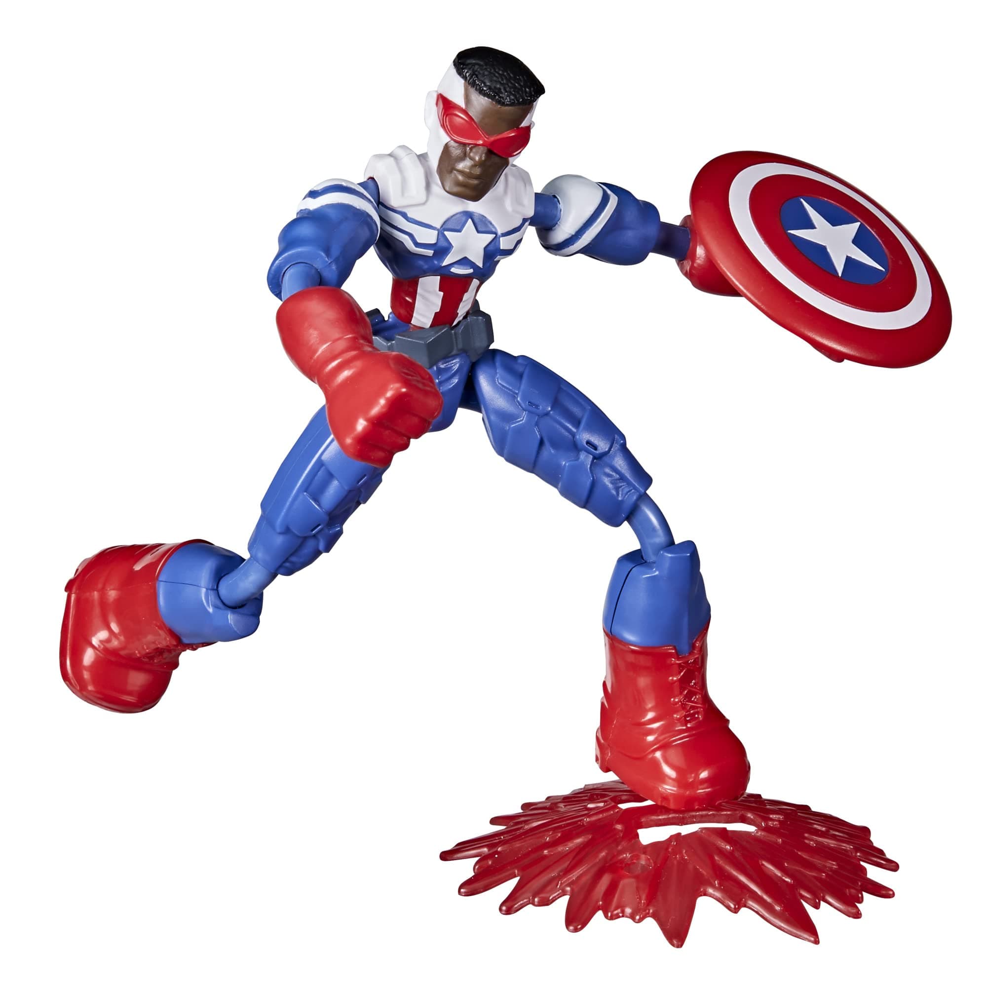 Avengers Bend and Flex Action Figure, 15-cm Flexible Captain America Super Hero Figure Toy, Ages 4 and Up