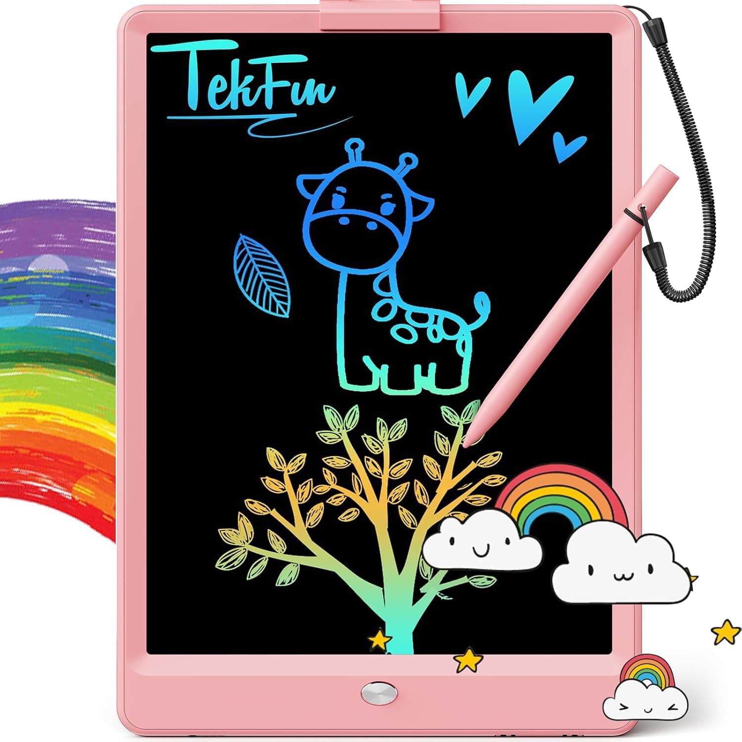 - TEKFUN LCD Writing Tablet for Kids, 10-inch Coloring Drawing Pad, Mess Free Doodle Board, Easter Gifts for Girls and Toddlers, Toys for 3 4 5 6 7 8 Year Old Boys (Pink)