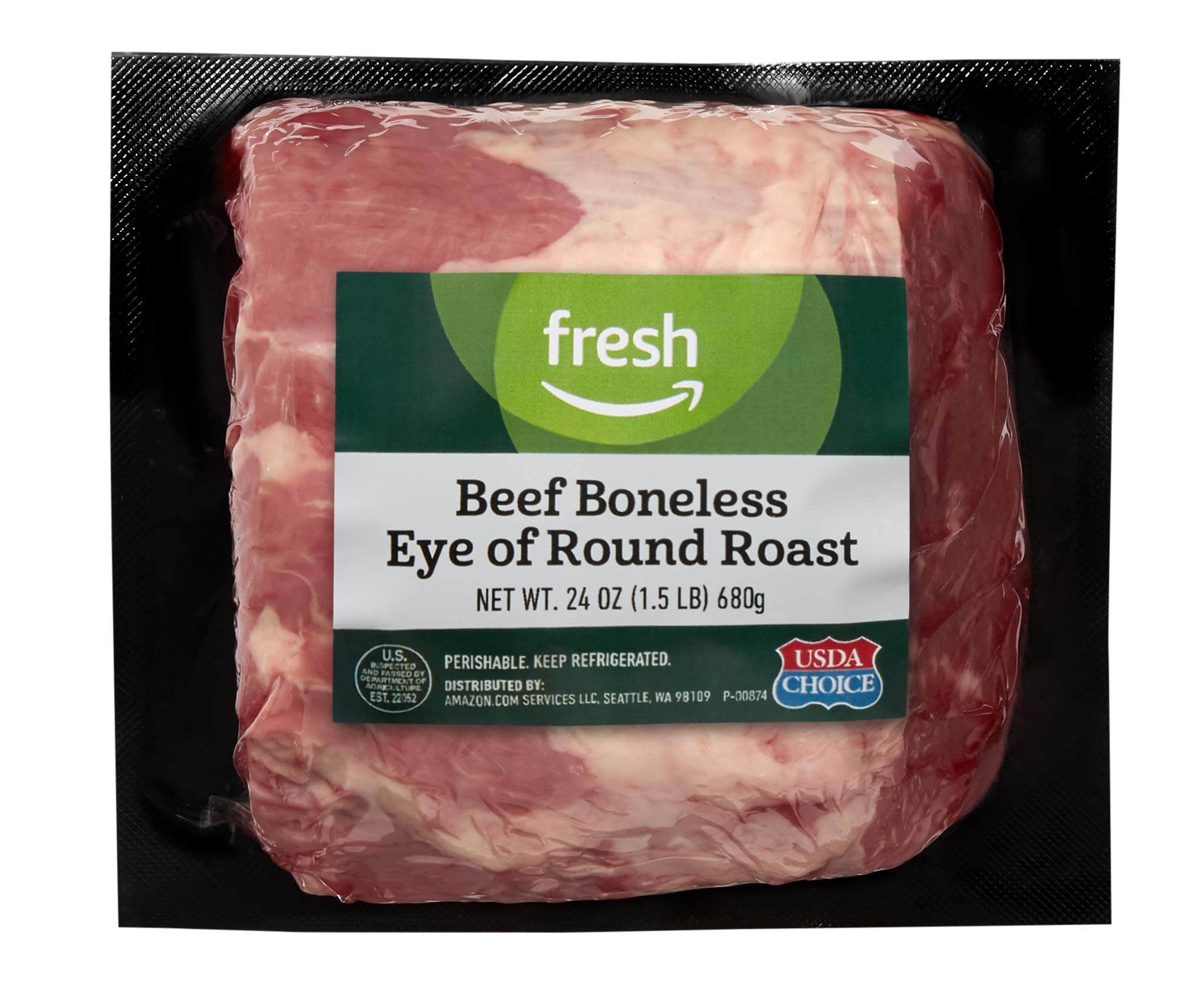 Fresh Brand – Beef Boneless Eye of Round Roast, 1.5 lb