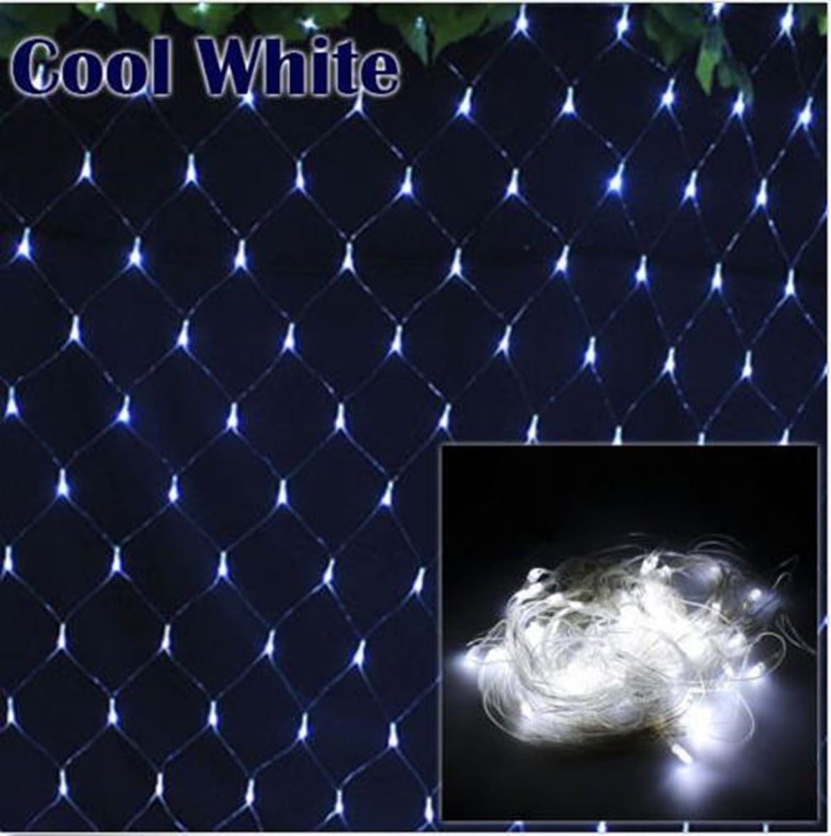 yucolor 1.8M x 3M LEDs Net Curtain Mesh Fairy String LED Lights for Home Garden Wedding Xmas Party Valentine Christmas Decor Cool White