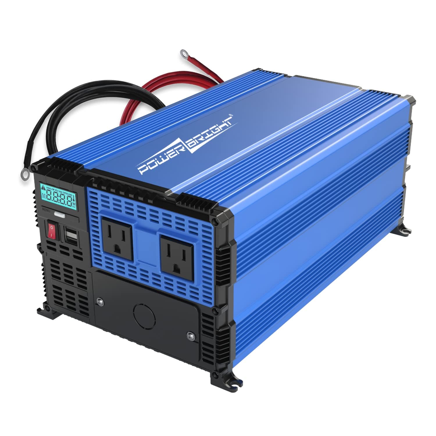 Power Inverter 12V to 110V, Modified Sine Wave Car Inverter, DC to AC Converter with Dual 110 Volts AC Outletsol for Motorhomes