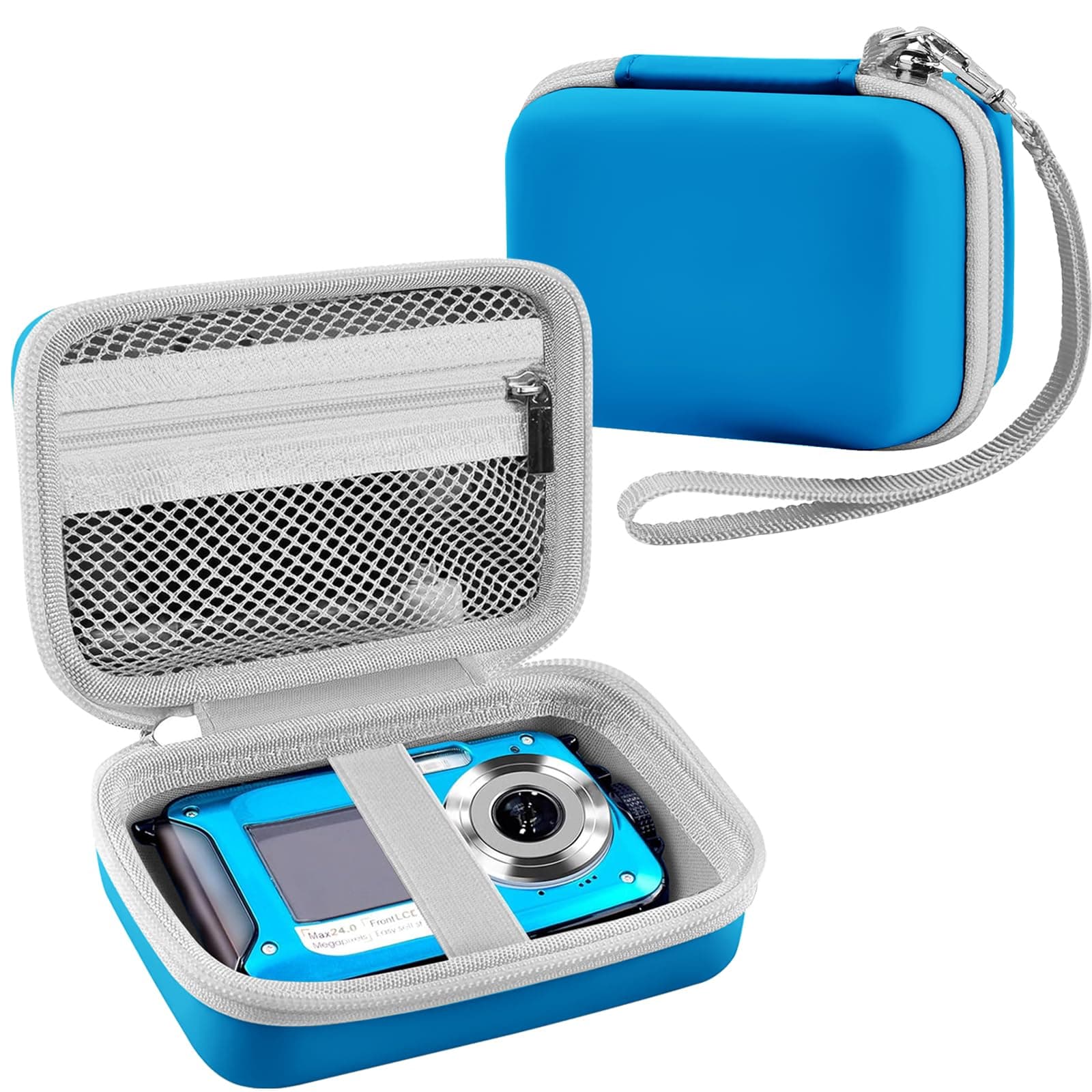 Leayjeen Blue Underwater Camera Case - Waterproof, Shockproof & Scratch Resistant - Compatible with YISENCE/Trsunow/HICSHON/Yifecial/QUNVAL - Camera Case Only