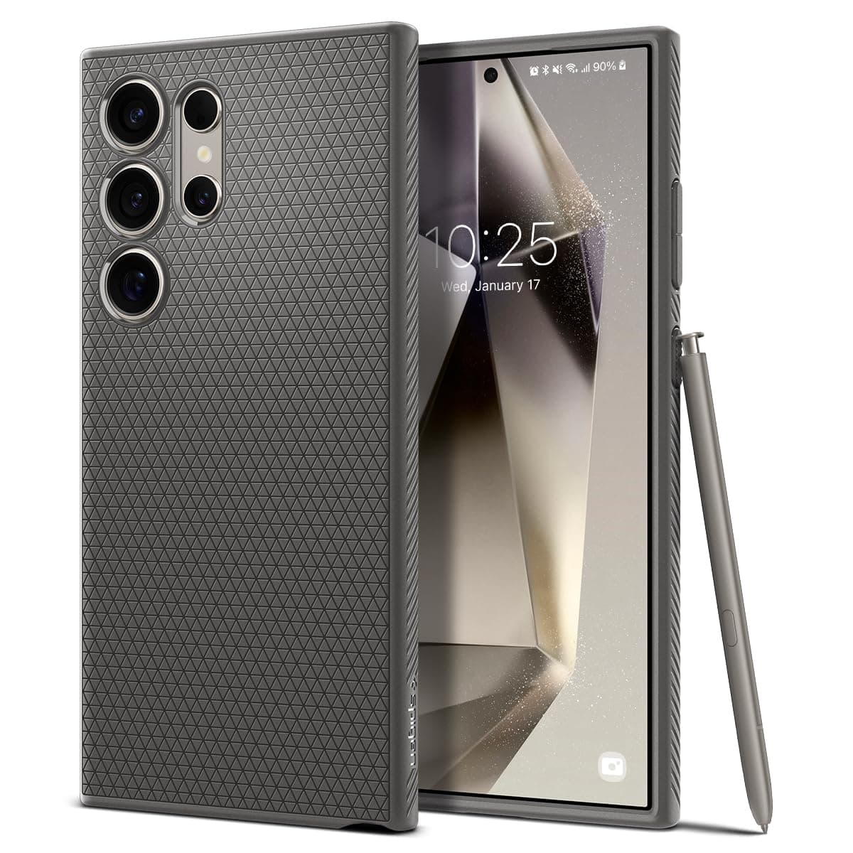 Spigen for Galaxy S24 Ultra Case, Liquid Air [No Magnet Ring] [Military-Grade Protection] - Granite Gray