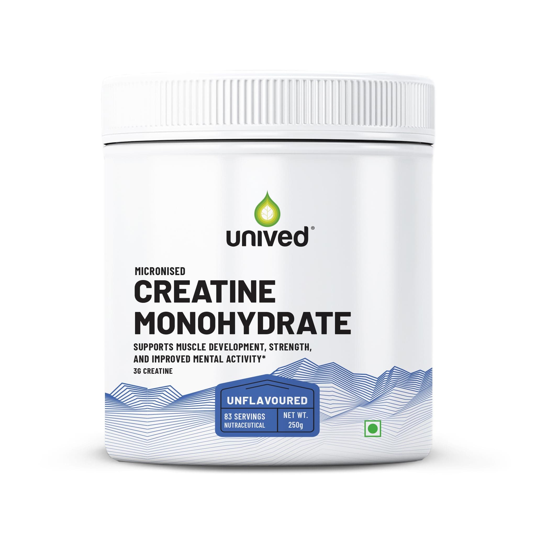 Micronised Creatine Monohydrate Powder – 250g (83 Servings) | 100% Pure, Unflavoured | Supports Strength, Power & Muscle Recovery