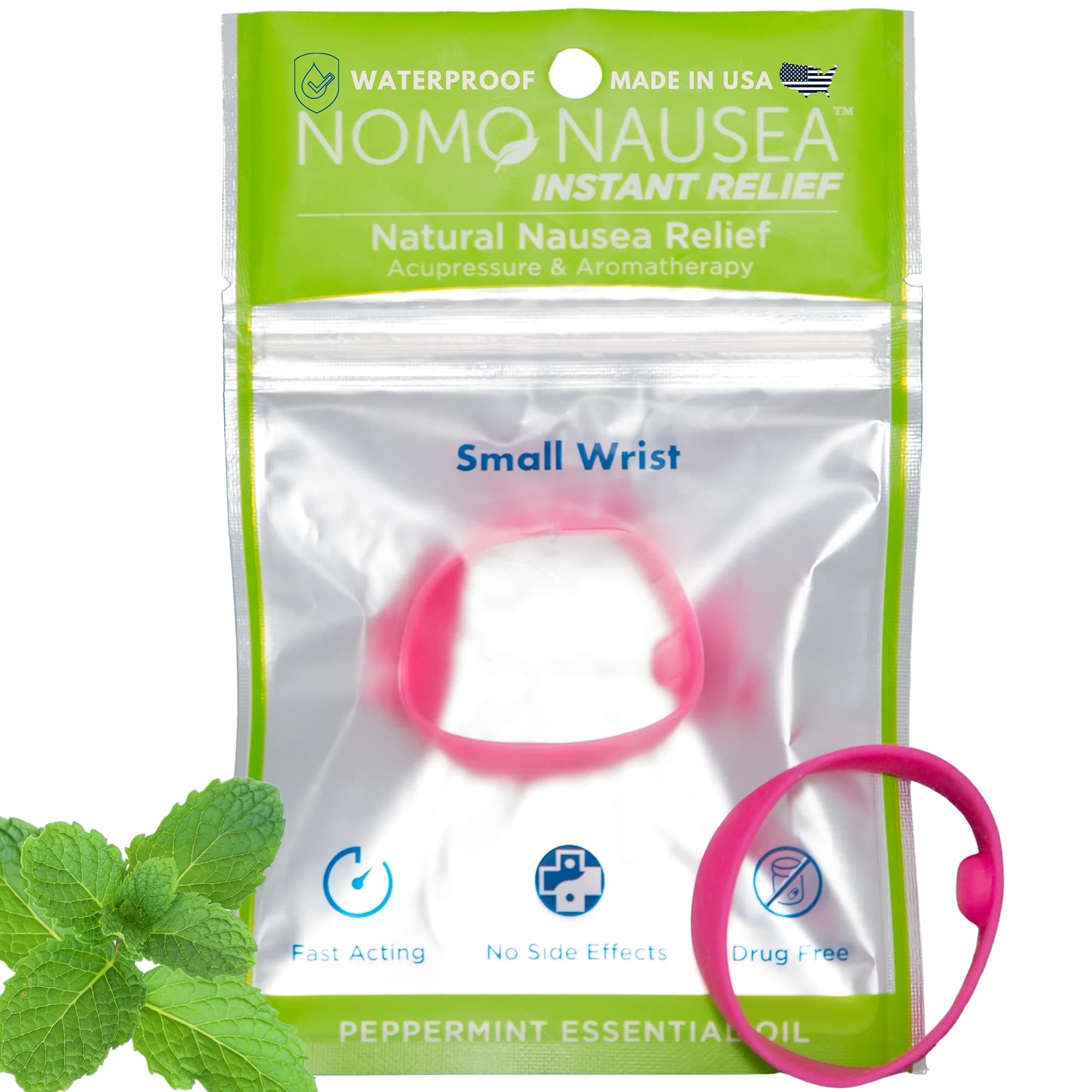 Instant Relief Aromatherapy Anti-Nausea Bands with Acupressure, Pink, Small (Pack of 1) (101-2032)