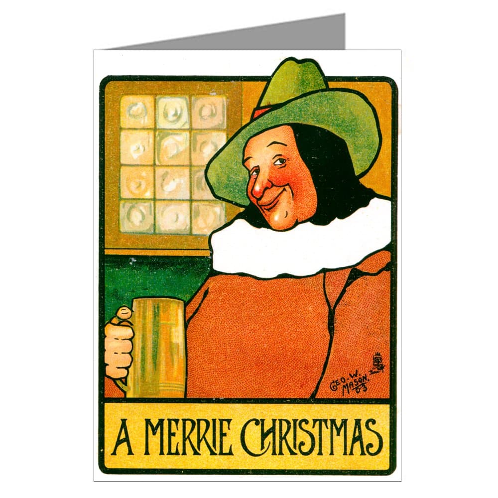 A Vintage Victorian Sudsy Christmas Holiday Cheer Note Card Set