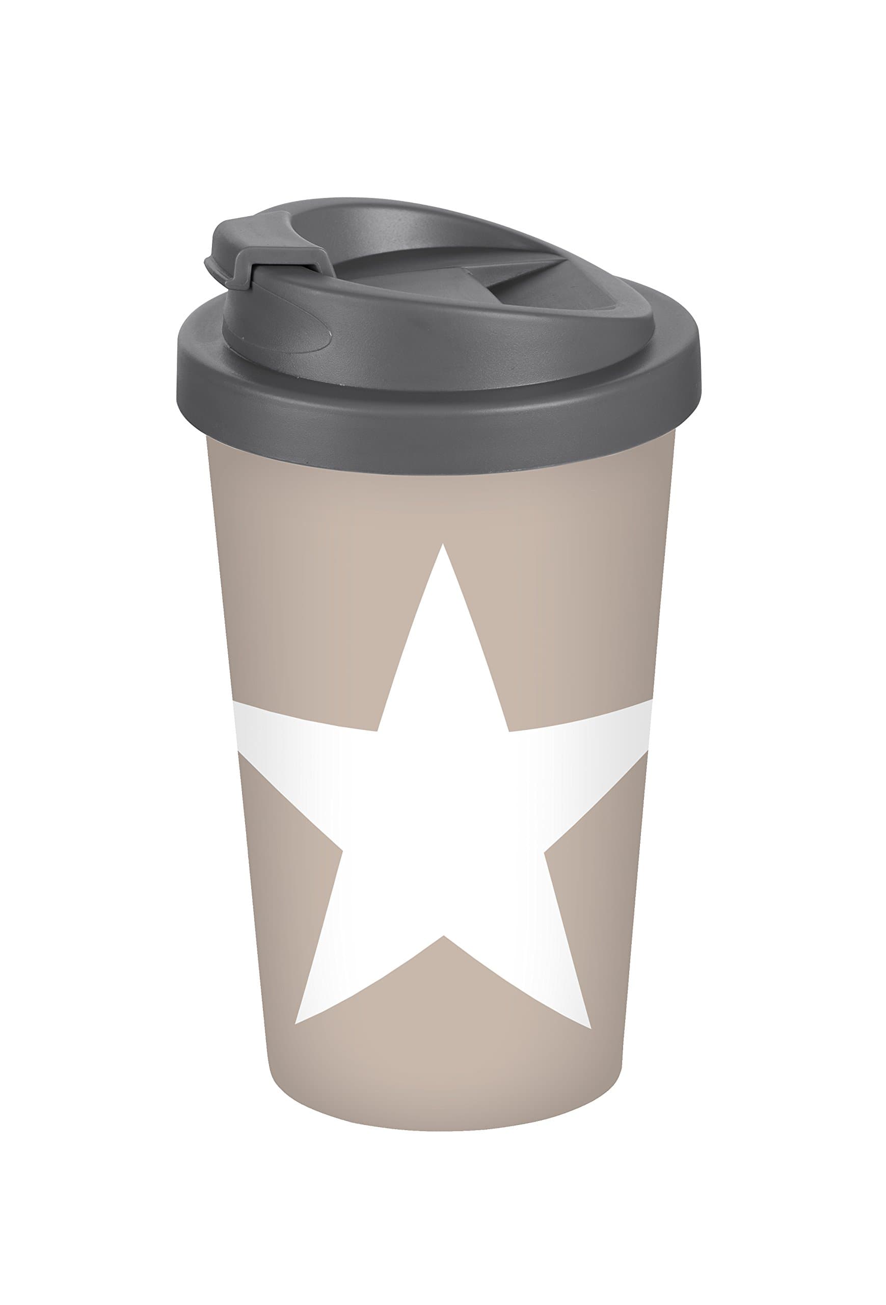 Gedalabels Tumbler Coffee to go-Starrs 400 ml in beige, PP, 14 x 8 x 8 cm