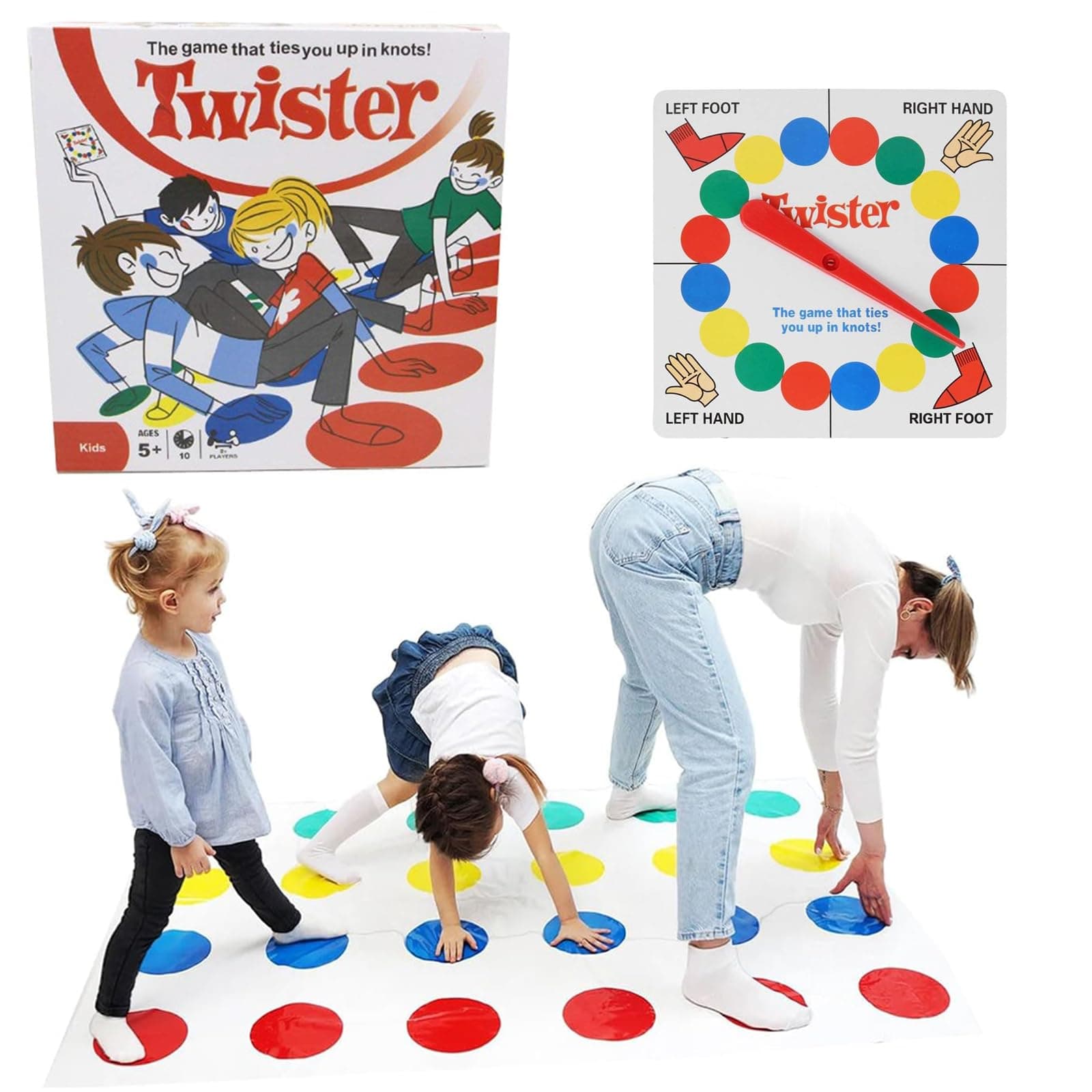 Twister Game Blanket Prime Large Gifts,Twister Junior Floor Game with Spinner,Puzzle Game Easter Fun Party Game for Ages 5+