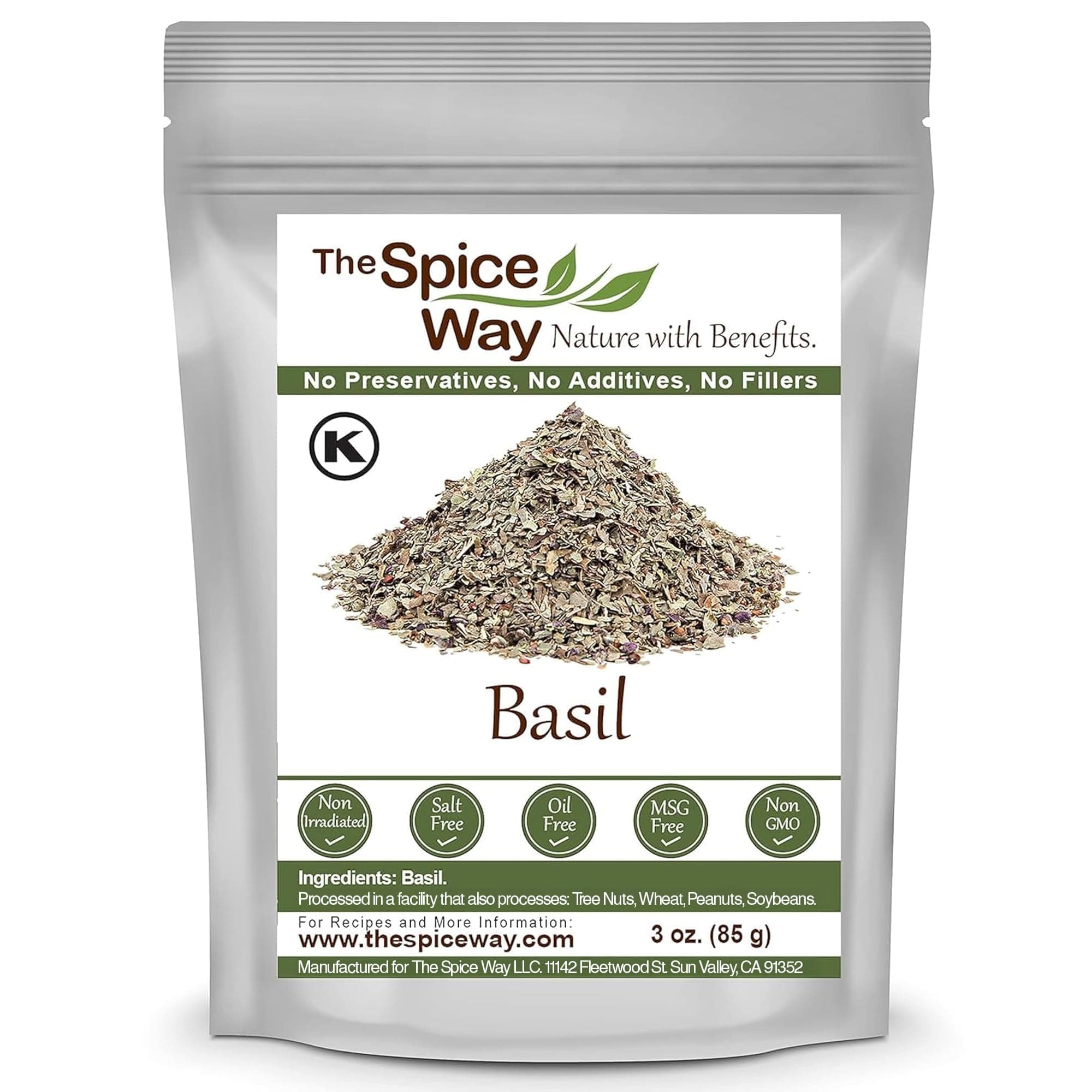 Basil Leaves - (3 oz) pure dried basil seasoning leaves