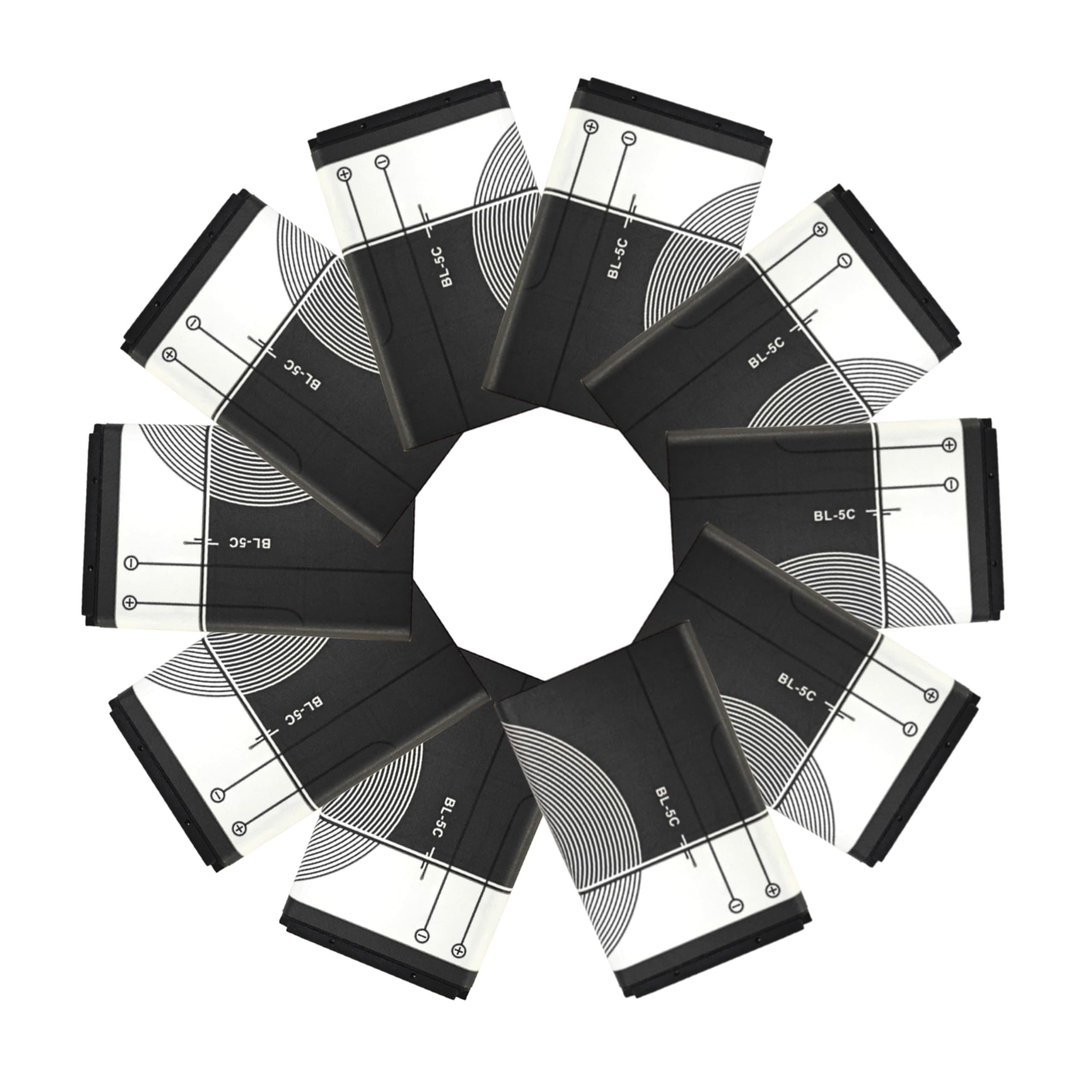 BL-5C Rechargeable Battery 3.7V 1020mAh Suit for Home Household Radio with Current Protection 10 Pieces